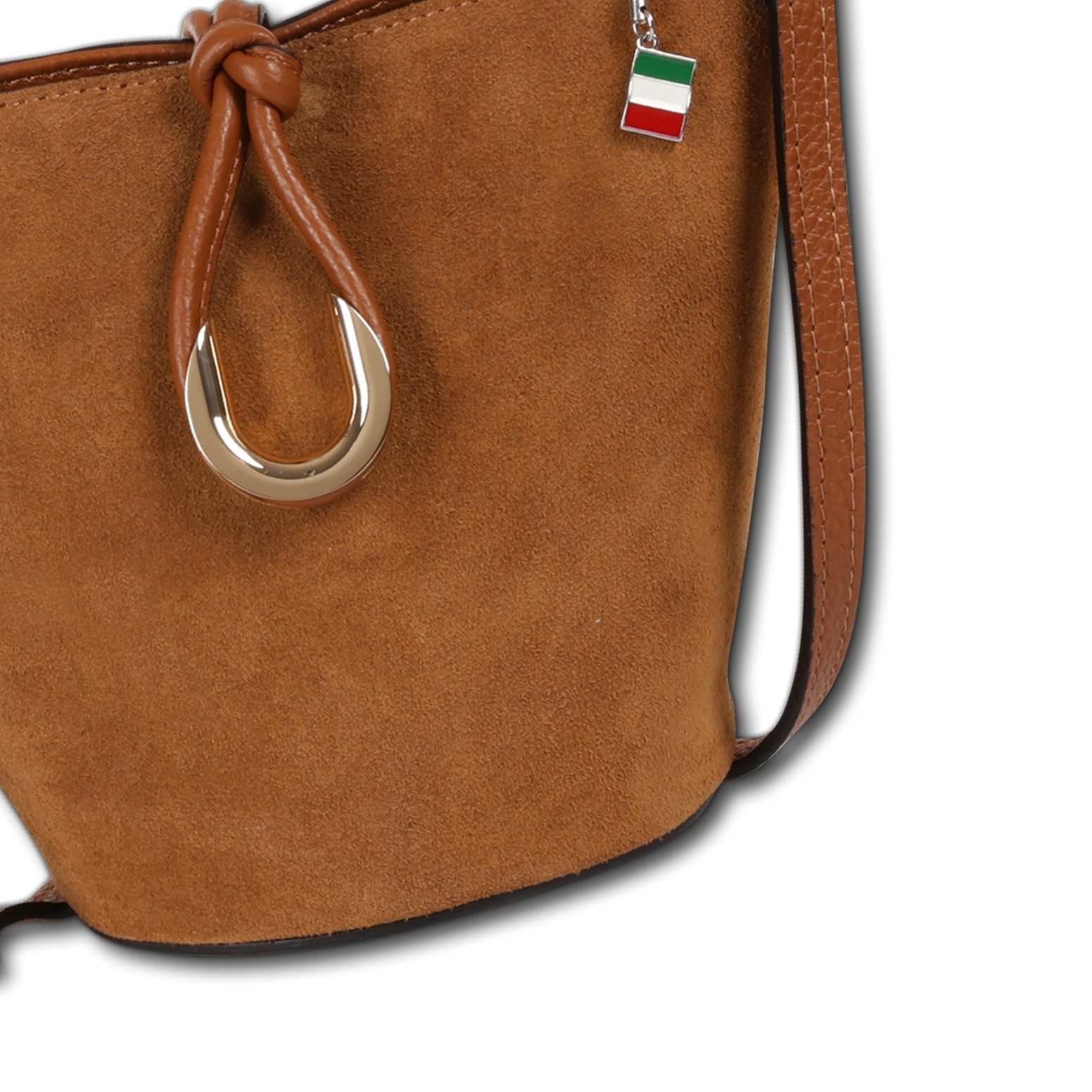 FLORENCE Handtasche Florence Damen Handtasche Wildleder (Handtasche), Damen Handtasche Leder, tan, hellbraun ca. 23cm x ca. 18cm hoch