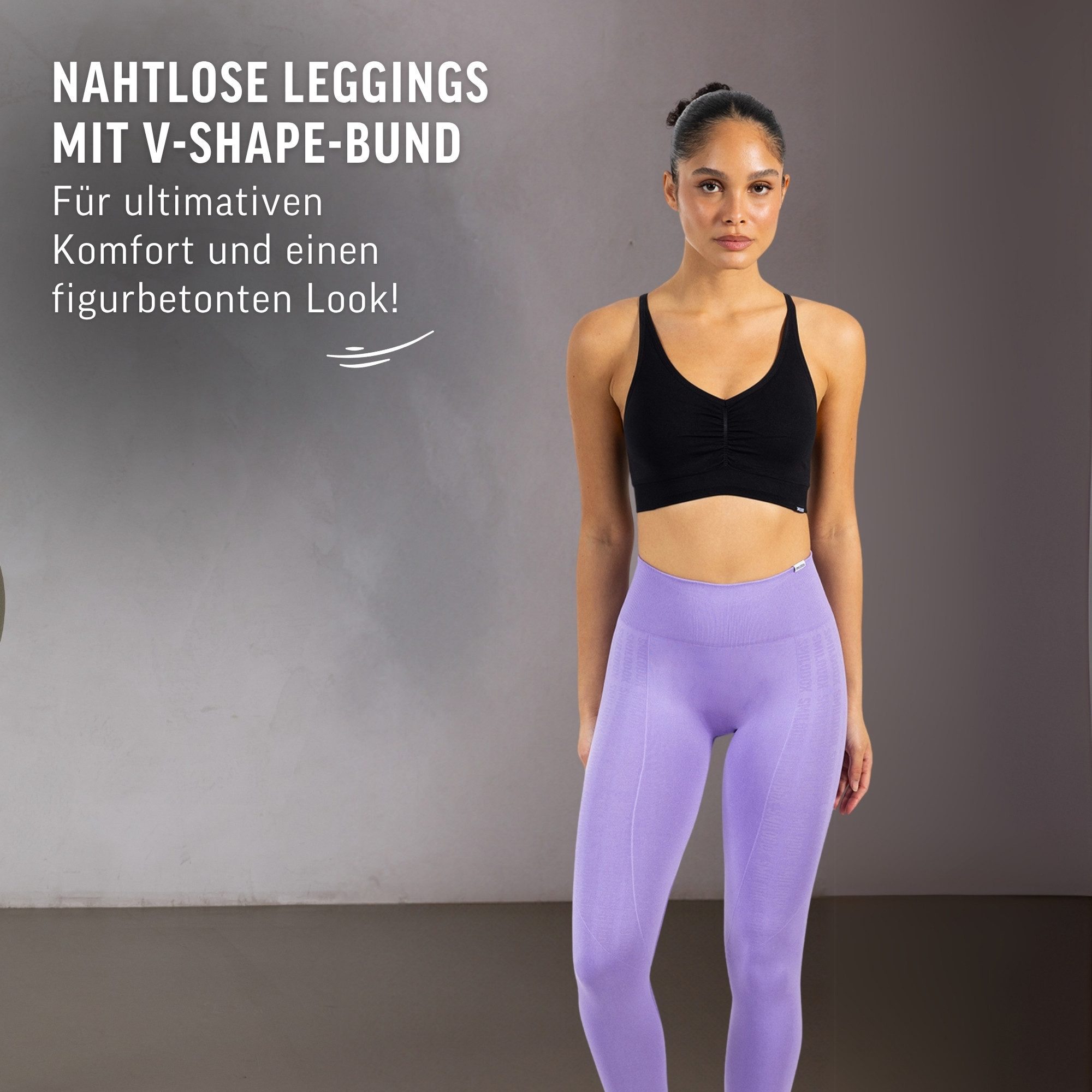 Smilodox Leggings Layne, Scrunch Butt Lift Sporthose, High Waist V-Shape Schweißabsorbierende blickdichte Trainingshose, Sport Fitness Yoga