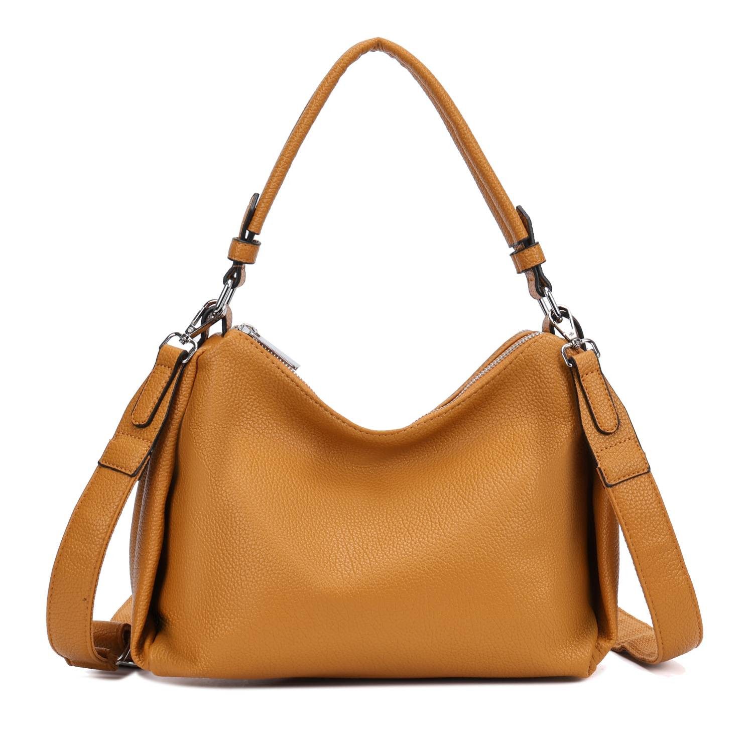 ITALYSHOP24 Schultertasche DAMEN TASCHE SHOPPER Umhängetasche Crossover Hob günstig online kaufen