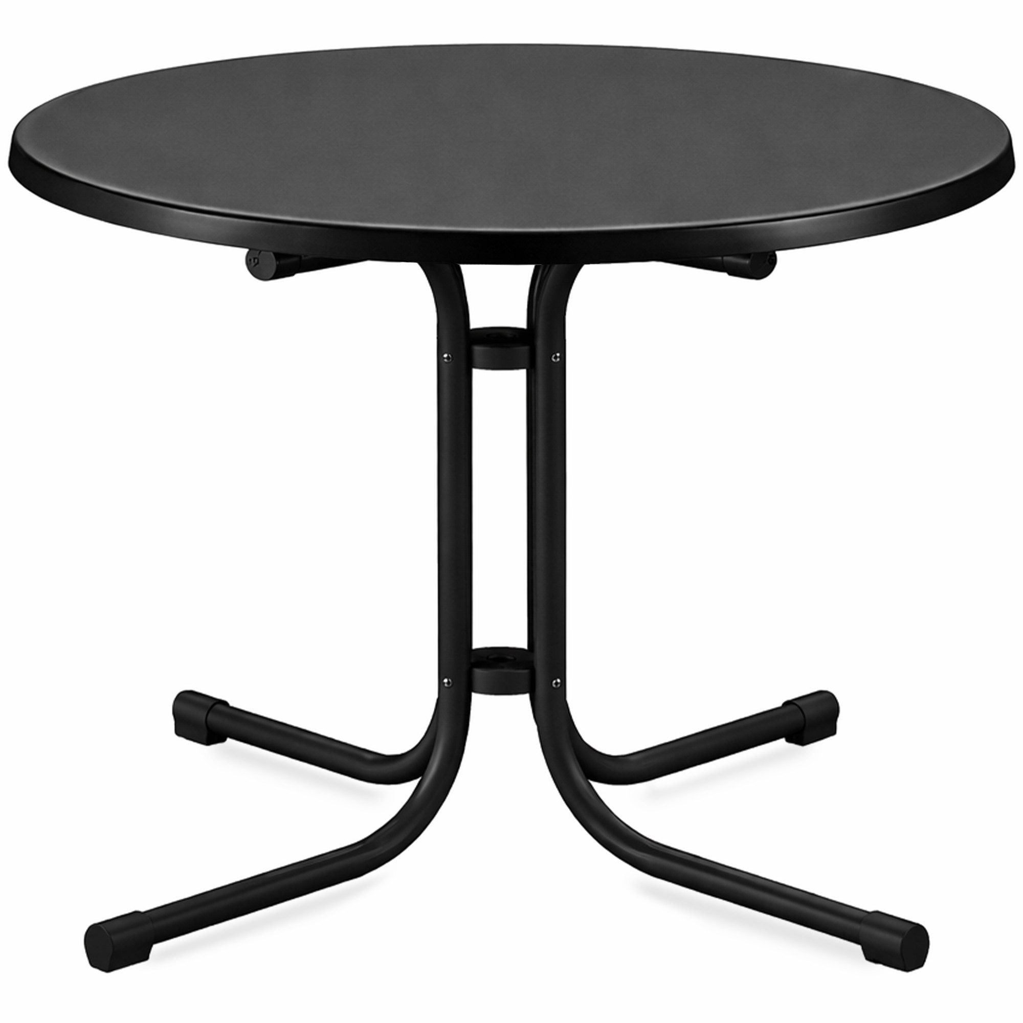 Beautissu Bistrotisch Bistrotisch Bistroni WP Ø80xH70cm Schwarz, Campingtisch Partytisch Esstisch Gastro Bistroni