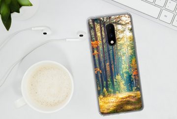 MuchoWow Handyhülle Wald - Sonne - Natur - Herbst, Phone Case, Handyhülle OnePlus 7, Silikon, Schutzhülle