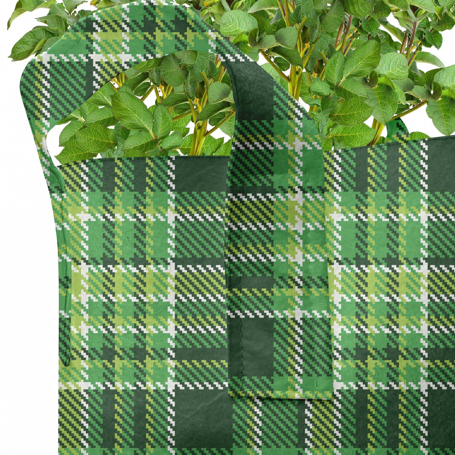 mit Abakuhaus Kariert für Mosaic Irish Pflanzkübel Grün Stofftöpfe Pflanzen, Griffen hochleistungsfähig
