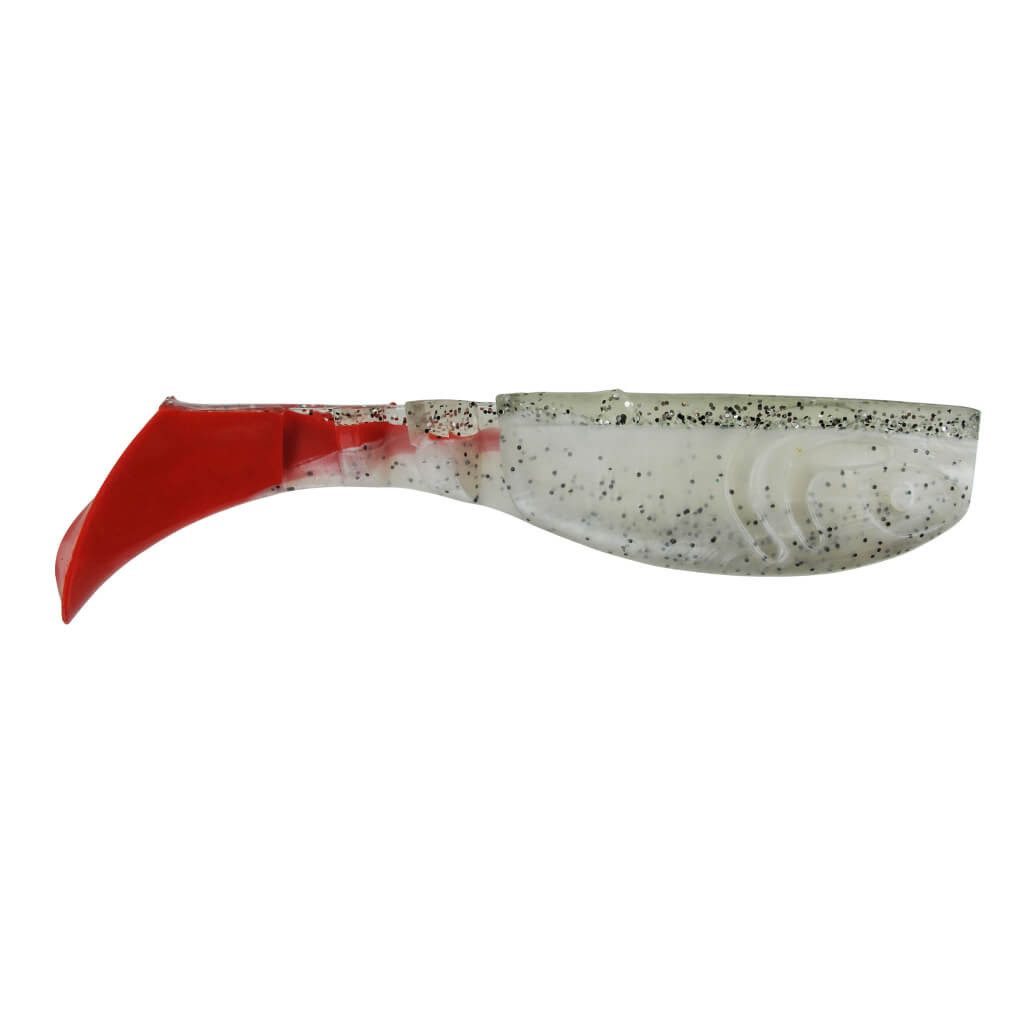 Jenzi Kunstköder Jenzi Gummifisch Action Tail Shad White Silver Red