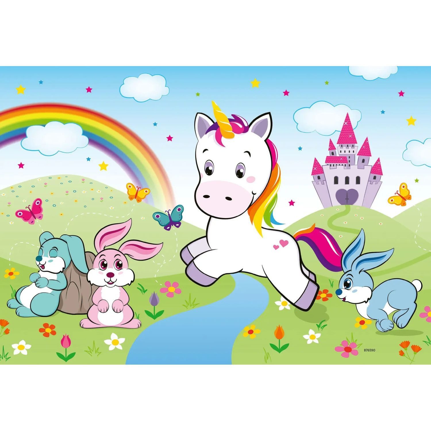 Ravensburger Puzzle Märchenhaftes Einhorn - Puzzle mit 2X24 Teilen, 24 Puzzleteile