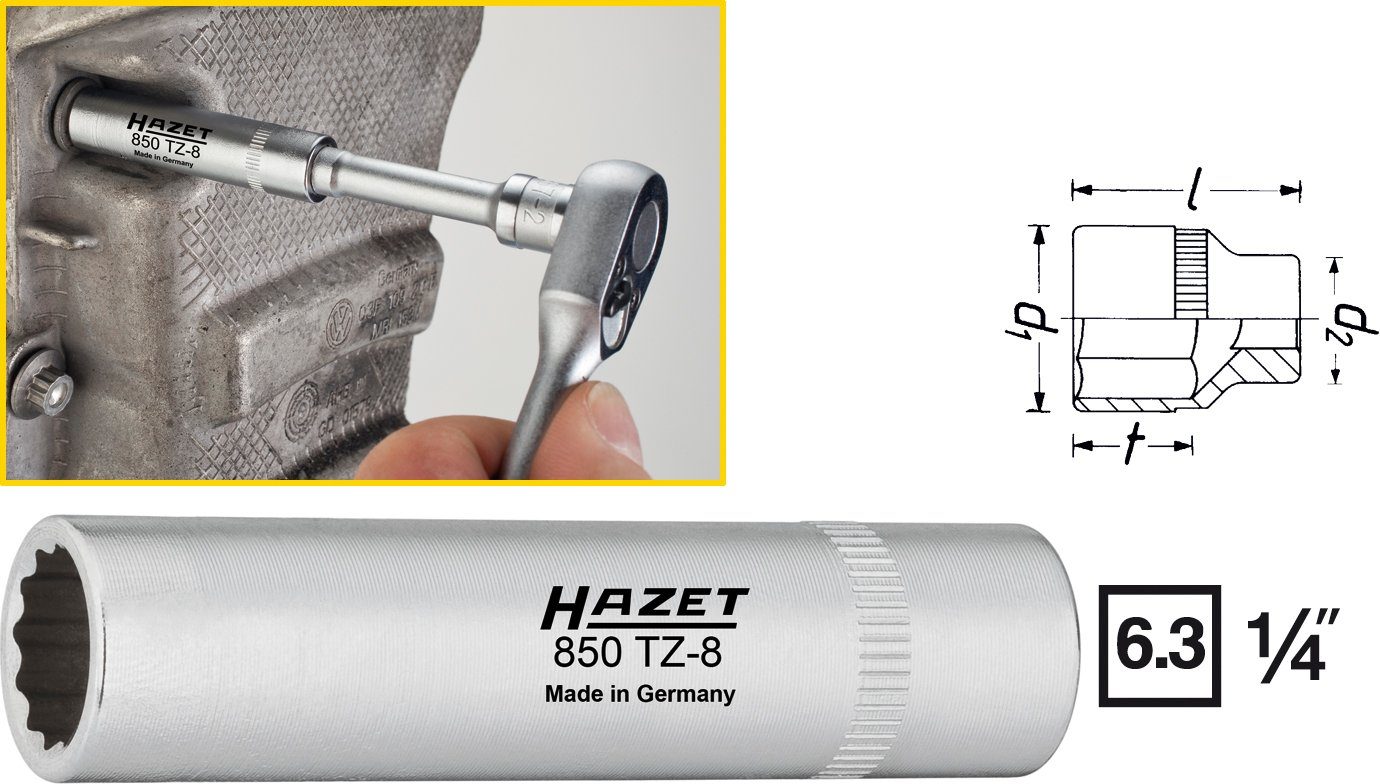 Steckschlüssel Kettenkastenverkleidungs-Einsatz, HAZET Hazet 850TZ-8