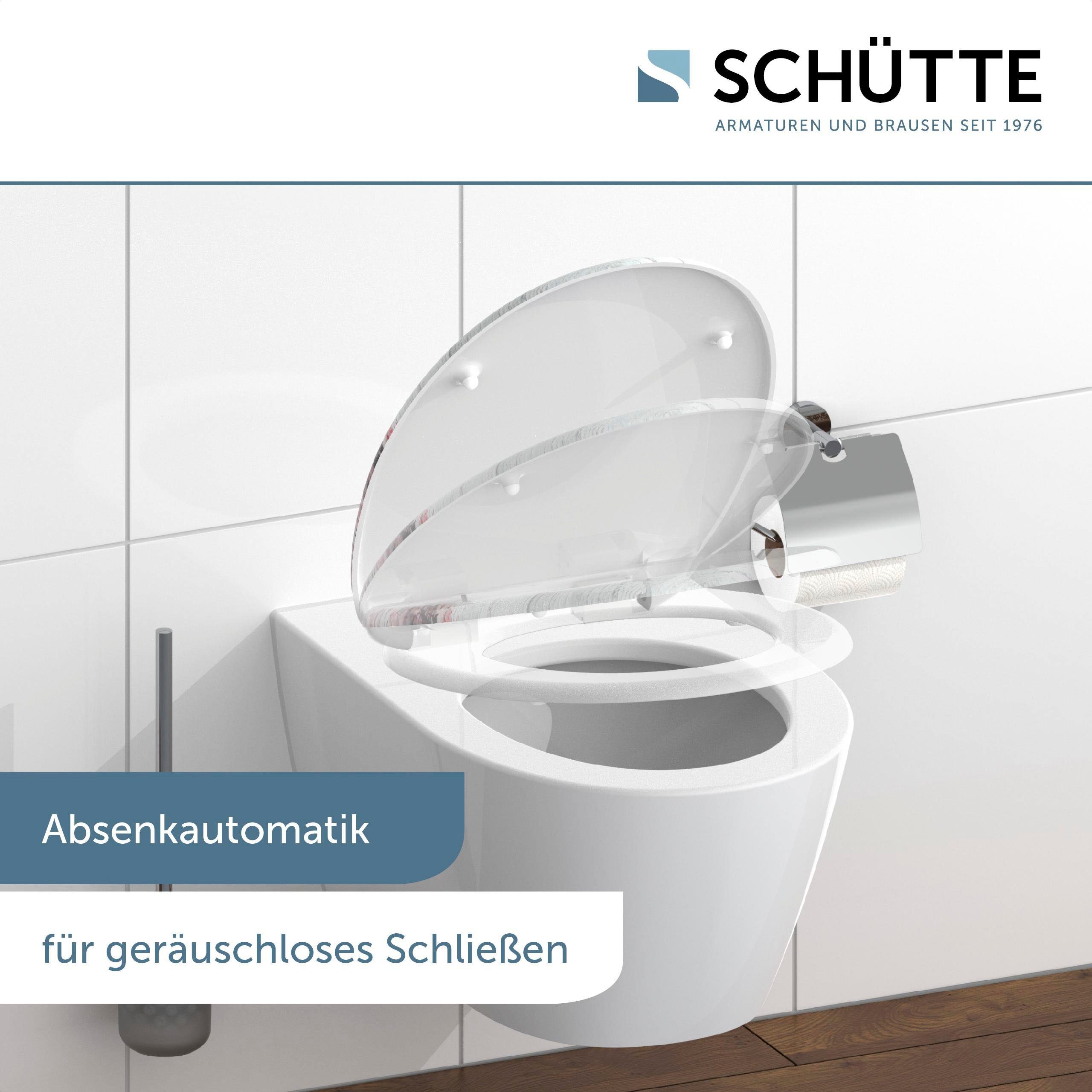 Schütte WC-Sitz Flowers&Wood, Duroplast, Absenkautomatik, Motivdruck günstig online kaufen