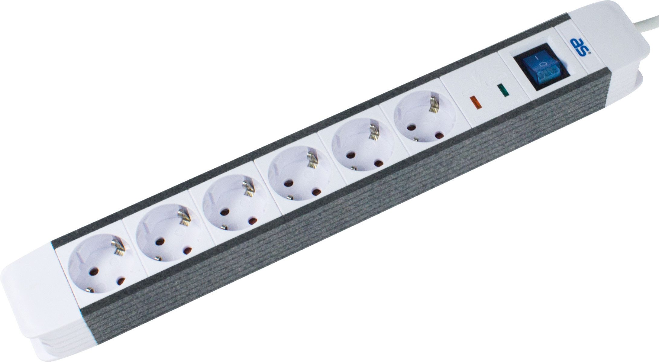 as - Schwabe Steckdosenleiste "FLASH"- Mehrfach, Weiß, IP20 Steckdosenleiste 6-fach (Ein- / Ausschalter, USB-Anschlüsse, Schalterbeleuchtung, Schutzkontaktstecker, Überspannungsschutz, Kabellänge 1,5 m), mit erhöhtem Berührungsschutz und Schalter
