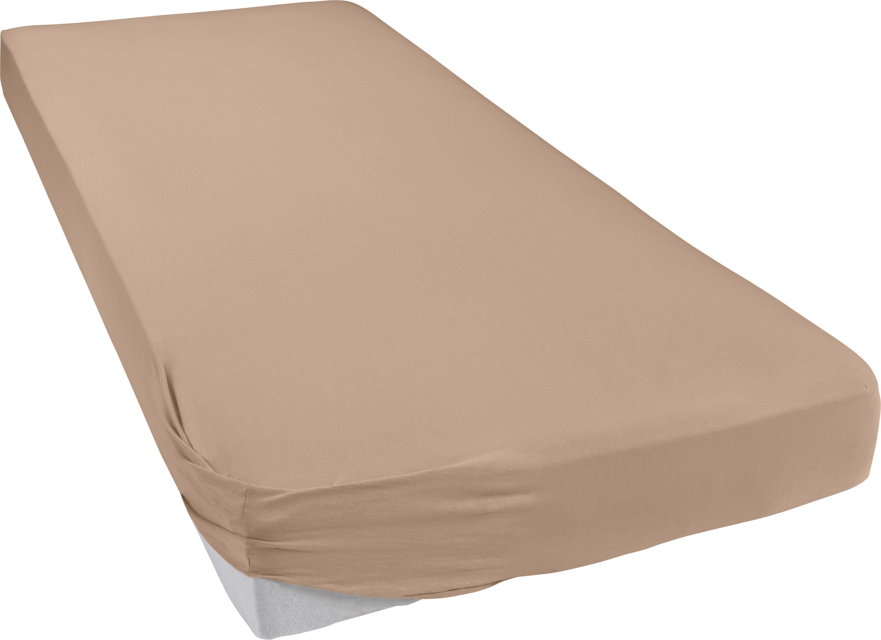 bellana Spannbettlaken bellana Aqua mit Elasthan, 160 g/m², Jersey-Elasthan, Gummizug: rundum, (1 Stück), Spannbetttuch für Matratzen bis 35cm Höhe, bügelfrei, faltenfrei
