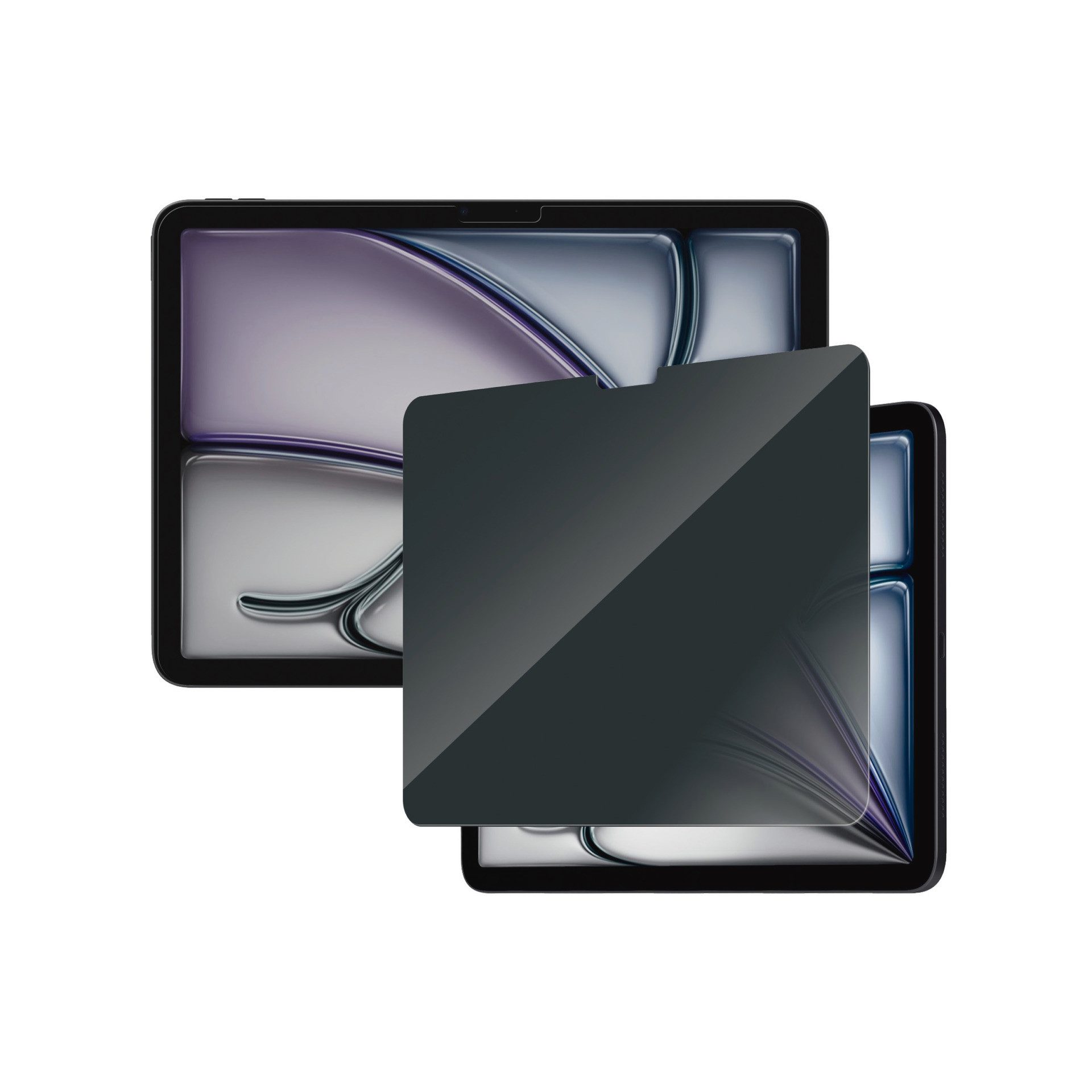 PanzerGlass Displayschutzglas Ultra-Wide Fit Privacy Screen Protection für Apple iPad Air 10.9, Apple iPad Air 11, Displayschutzfolie, Schutzfolie, Sichtschutz, kratz- & stoßfest