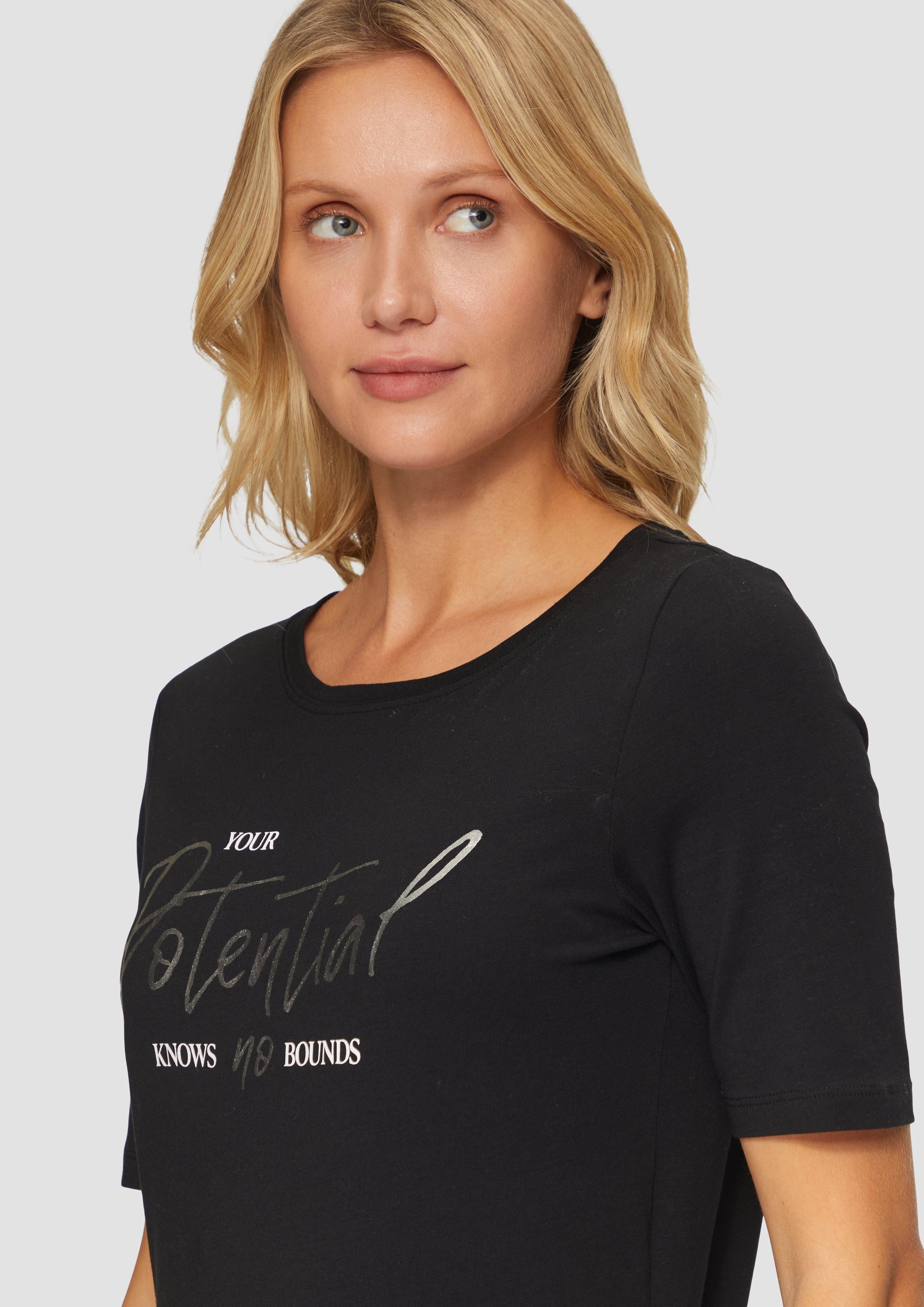 s.Oliver Kurzarmshirt T-Shirt mit Frontprint im günstig online kaufen
