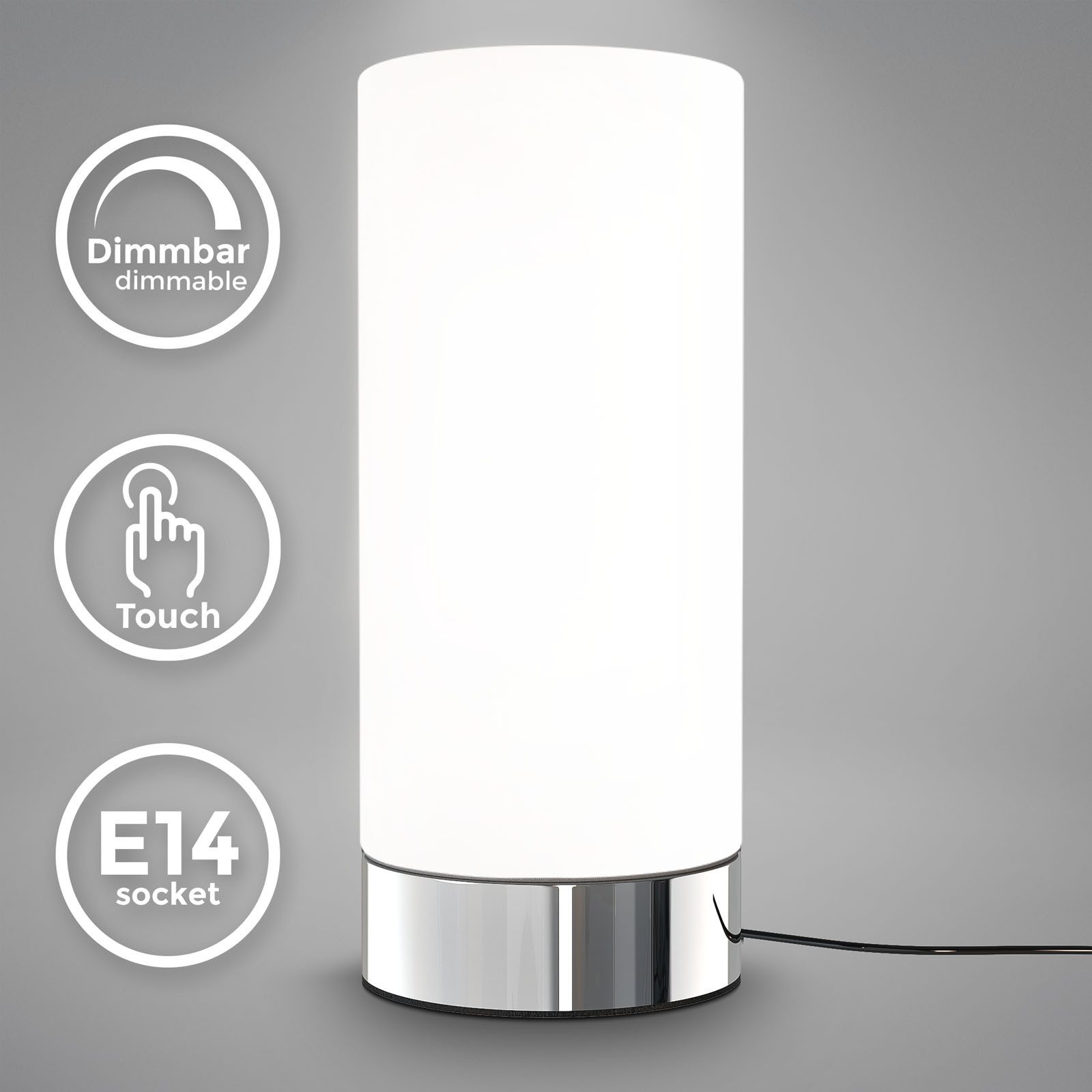 B.K.Licht Tischleuchte LED Tischlampe Touchfunktion E14 Nachttischlampe Sch günstig online kaufen