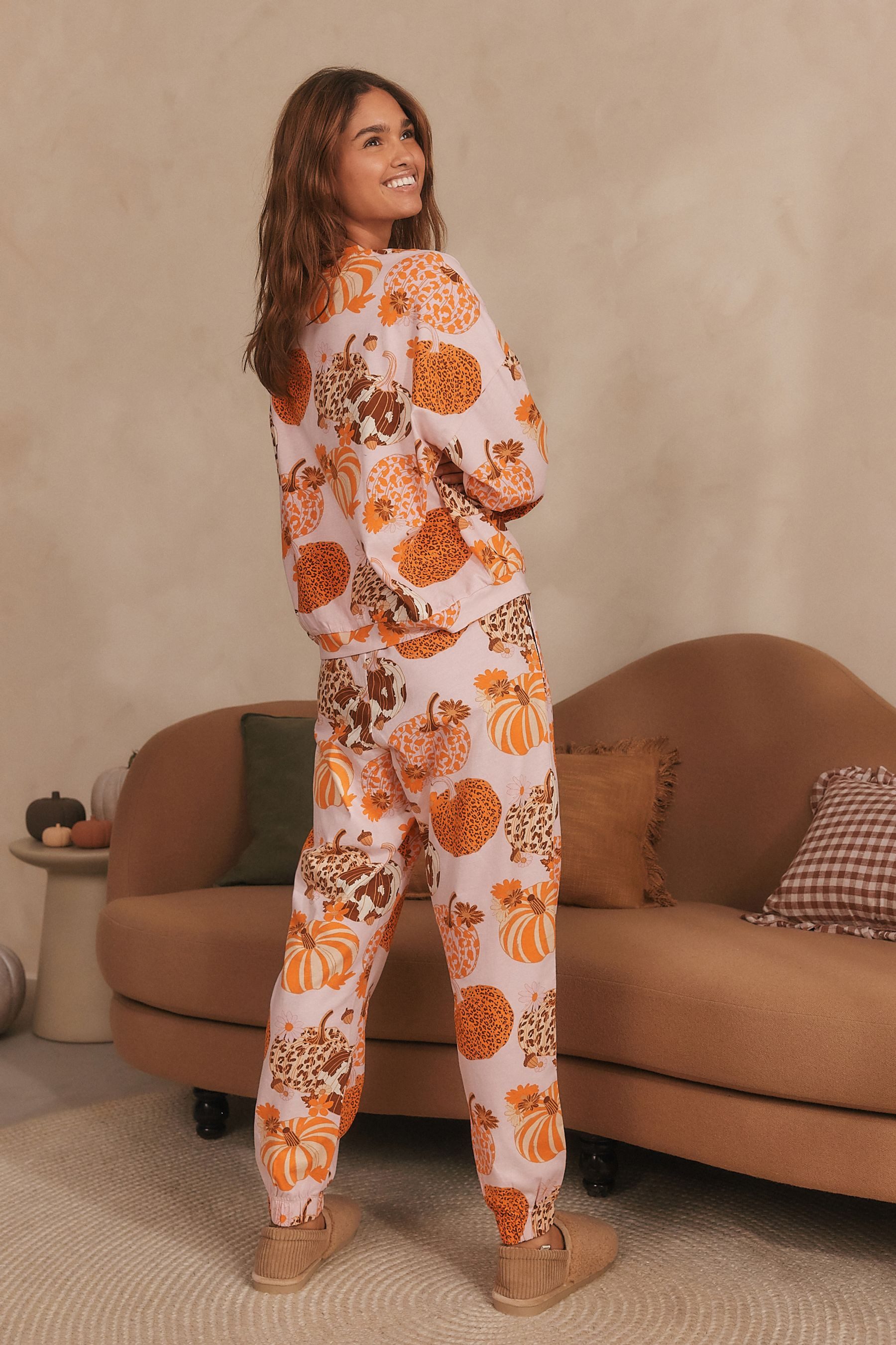 Next Pyjama Langärmeliger Pyjama aus 100 % Baumwolle (2 tlg) günstig online kaufen