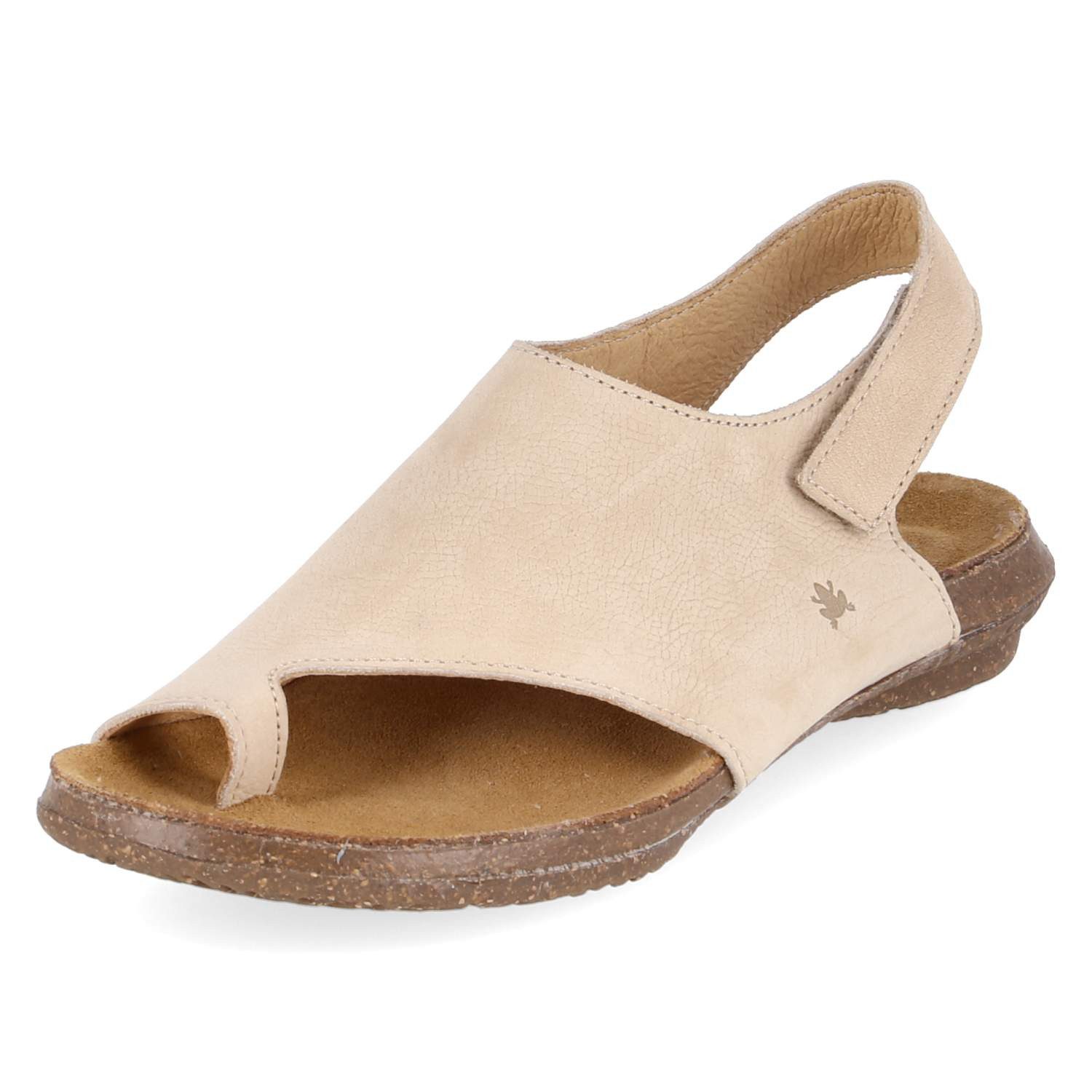 El Naturalista El Naturalista N5559 Cream Damen Rauleder beige Keilsandalette