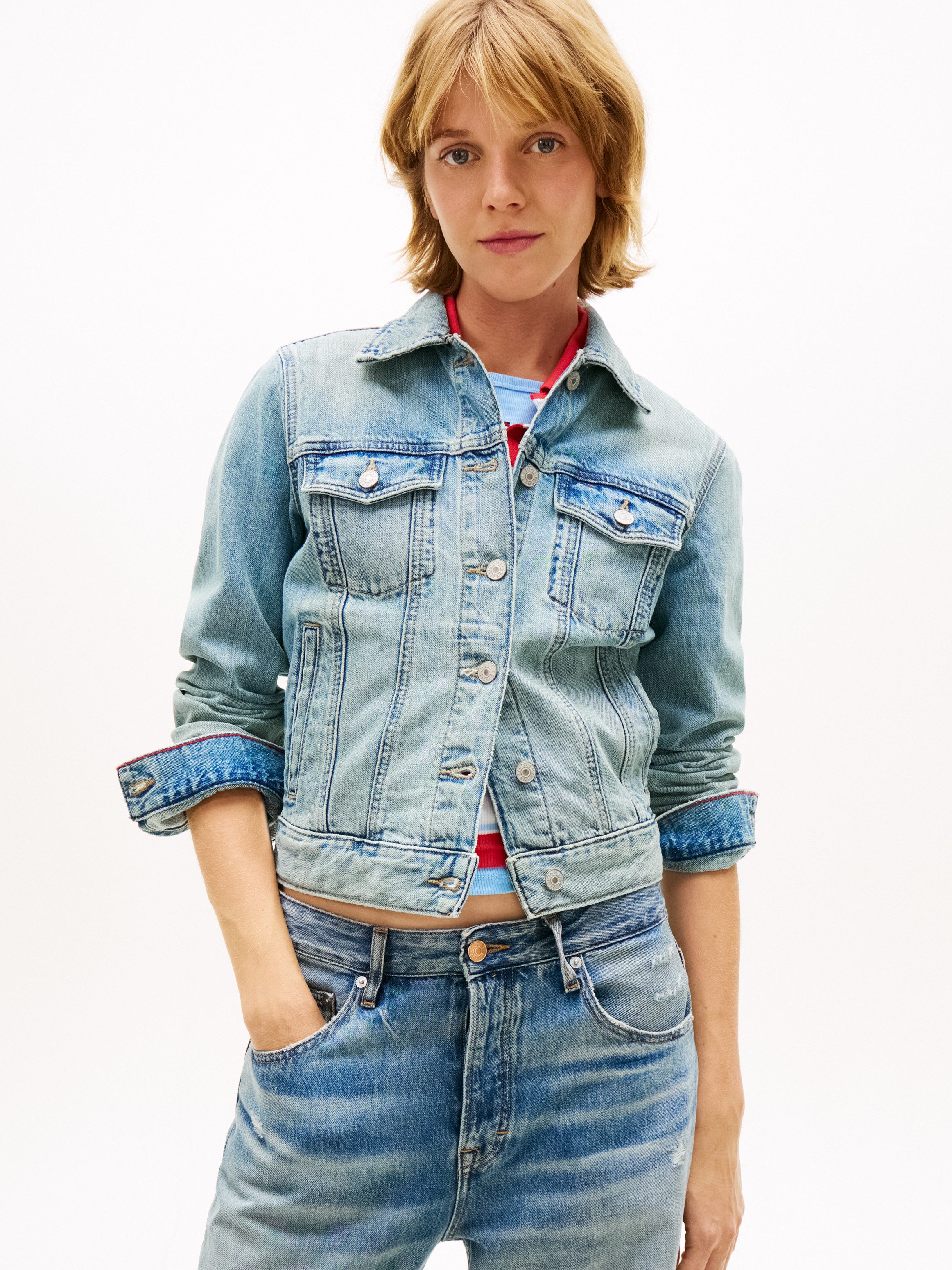 Tommy Jeans Outdoorjacke CLASSIC TRUCKER EXT BJ8012 mit dezentem Logo