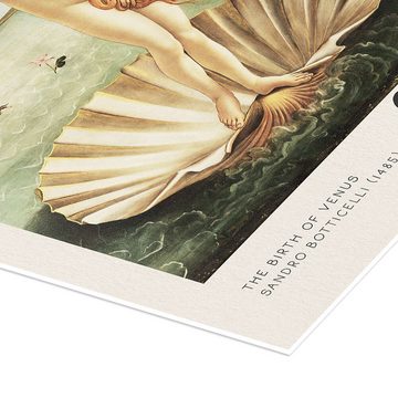 Posterlounge Poster Sandro Botticelli, The Birth of Venus, Wohnzimmer Malerei