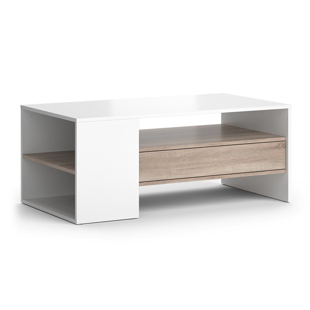 Vicco Couchtisch Fabien, Weiß/Sonoma, 110 x günstig online kaufen