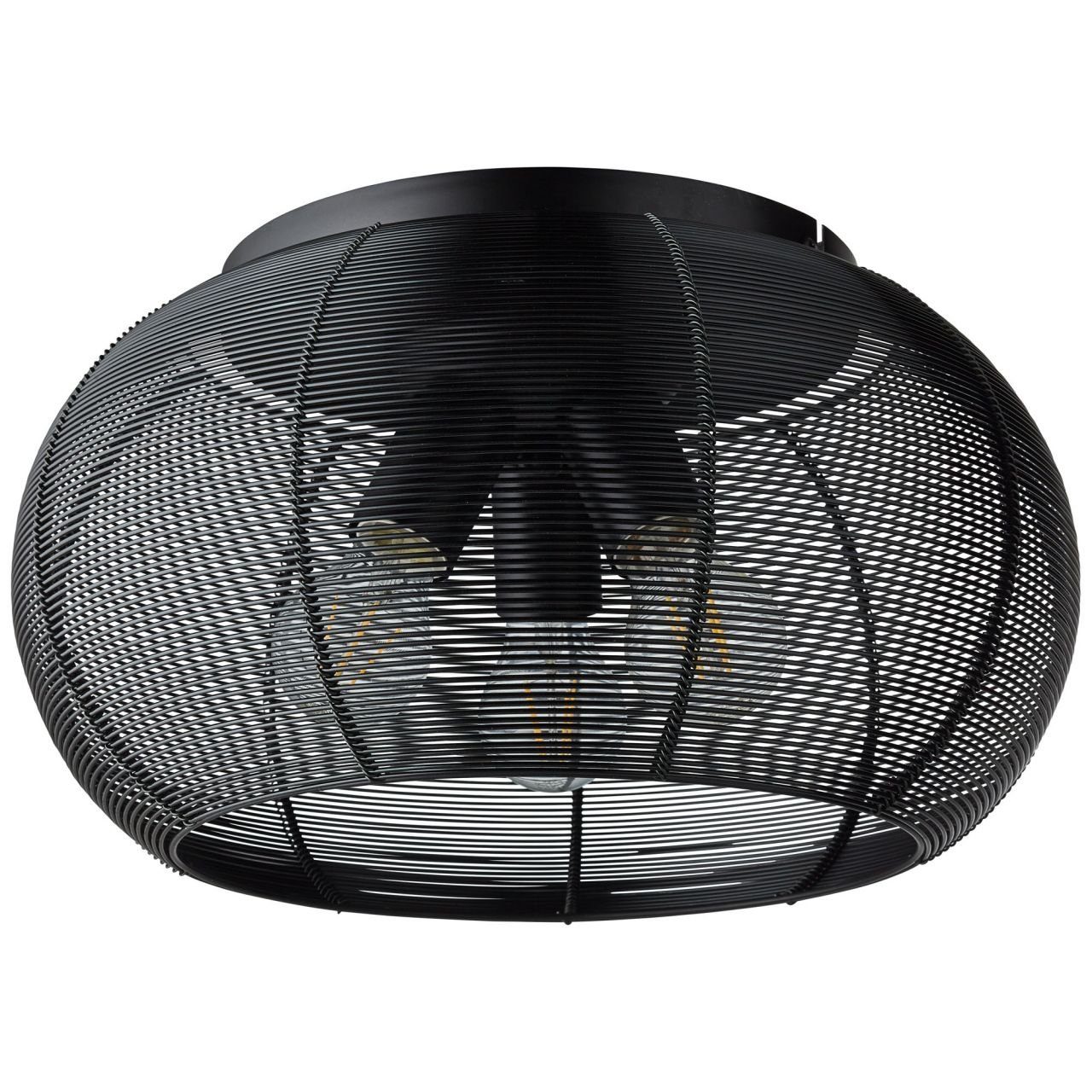 Brilliant Deckenleuchte Sambo, Lampe Sambo Deckenleuchte 40cm schwarz 3x A60,  E27, 60W, geeignet fü, Warme Atmosphäre durch natürliche Farben schaffen