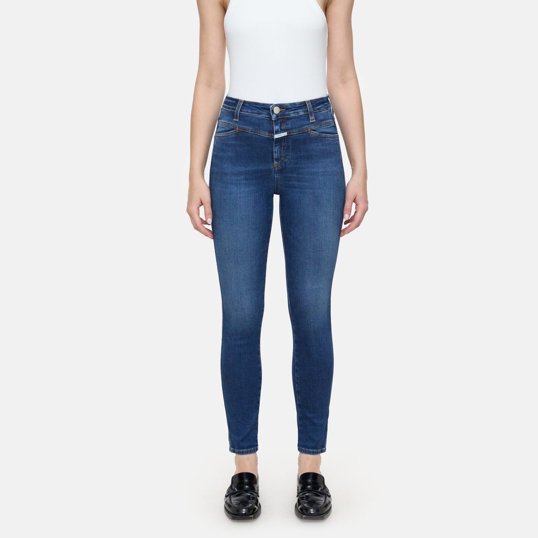 CLOSED Skinny-fit-Jeans CLOSED Jeans SKINNY PUSHER High Waist - Dark Blue