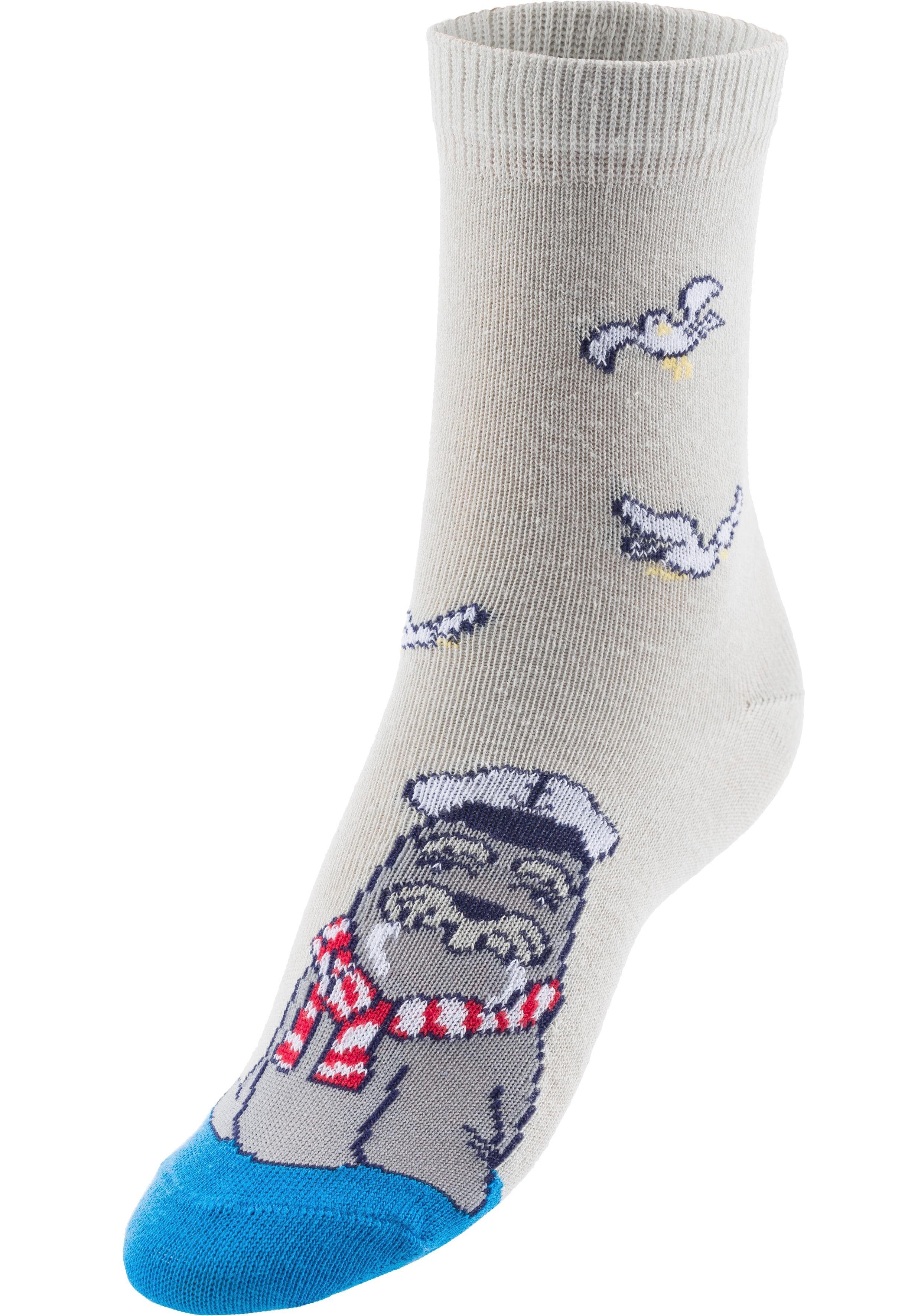 H.I.S Socken Lustige Kindersocken, Maritime unterschiedliche Designs (Packung, 5-Paar) mit Meeresmotiven, weicher Gummibund