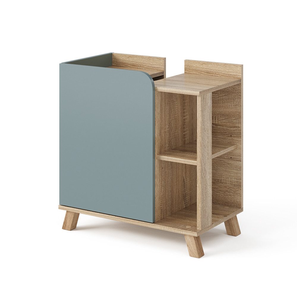 Vicco Waschbeckenunterschrank Karen, Sonoma/Blau-Grau, 60 x günstig online kaufen
