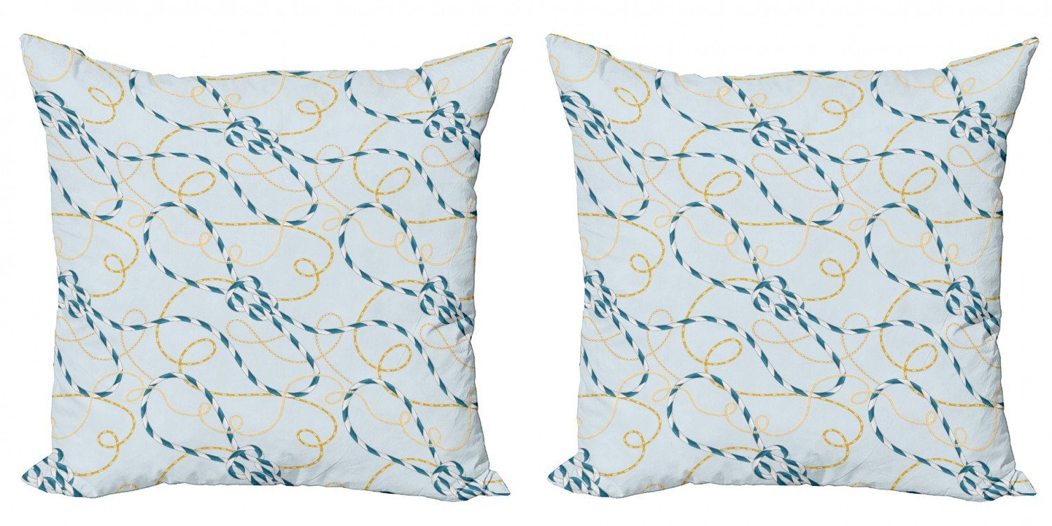 Kissenbezüge Modern Accent Kunst (2 Seile Blau Digitaldruck, Connected Doppelseitiger Stück), Wasser Abakuhaus