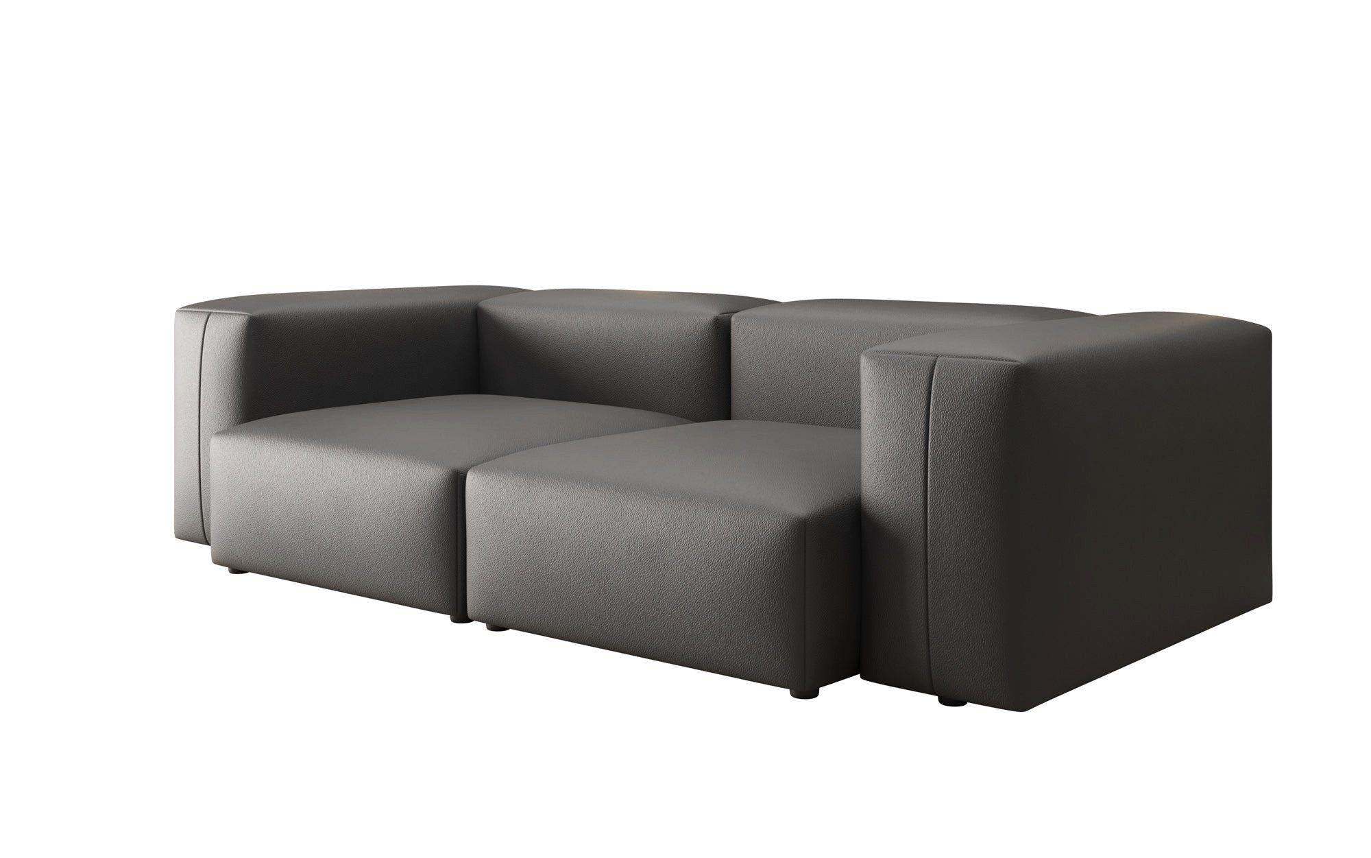 Luxusbetten24 Sofa Designer 2 Sitzer Sofa Snug, mit hochwertigem Echtlederbezug