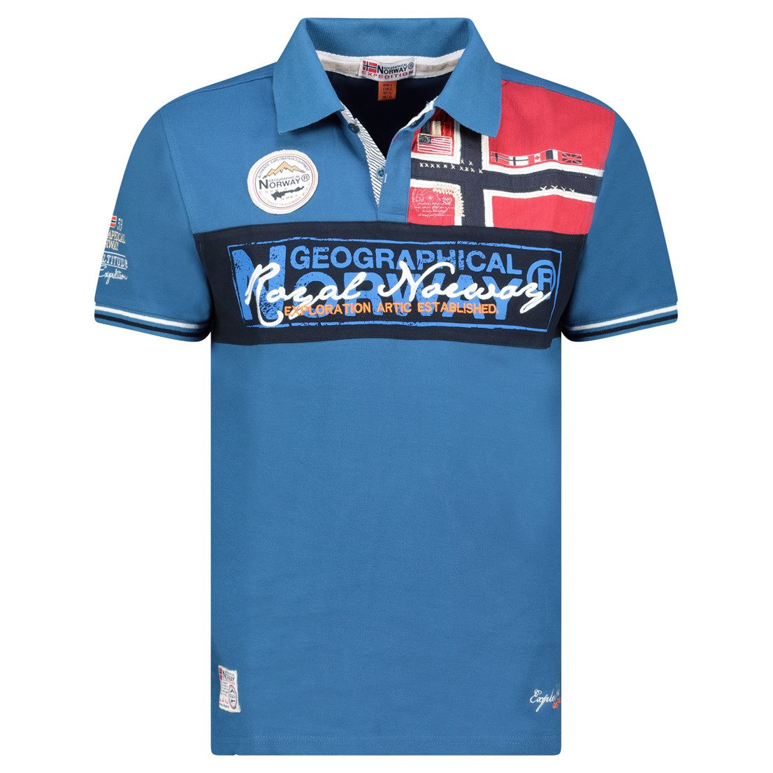 Geographical Norway T-Shirt Kurzarm Poloshirt bakidney Men mit Aufnähern un günstig online kaufen