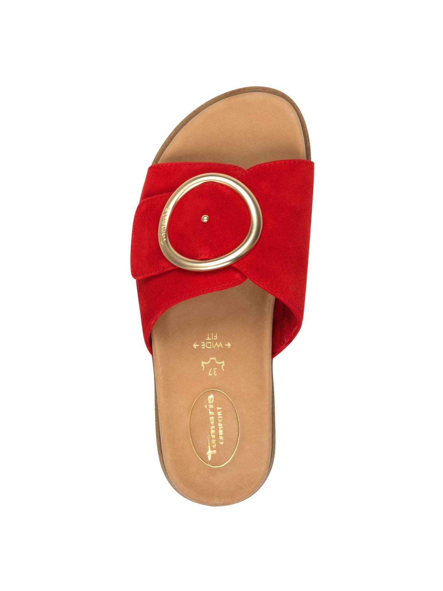 Tamaris WIDE FIT MultiAdjustable, comfortFit aus Leder Pantolette MultiAdjustable