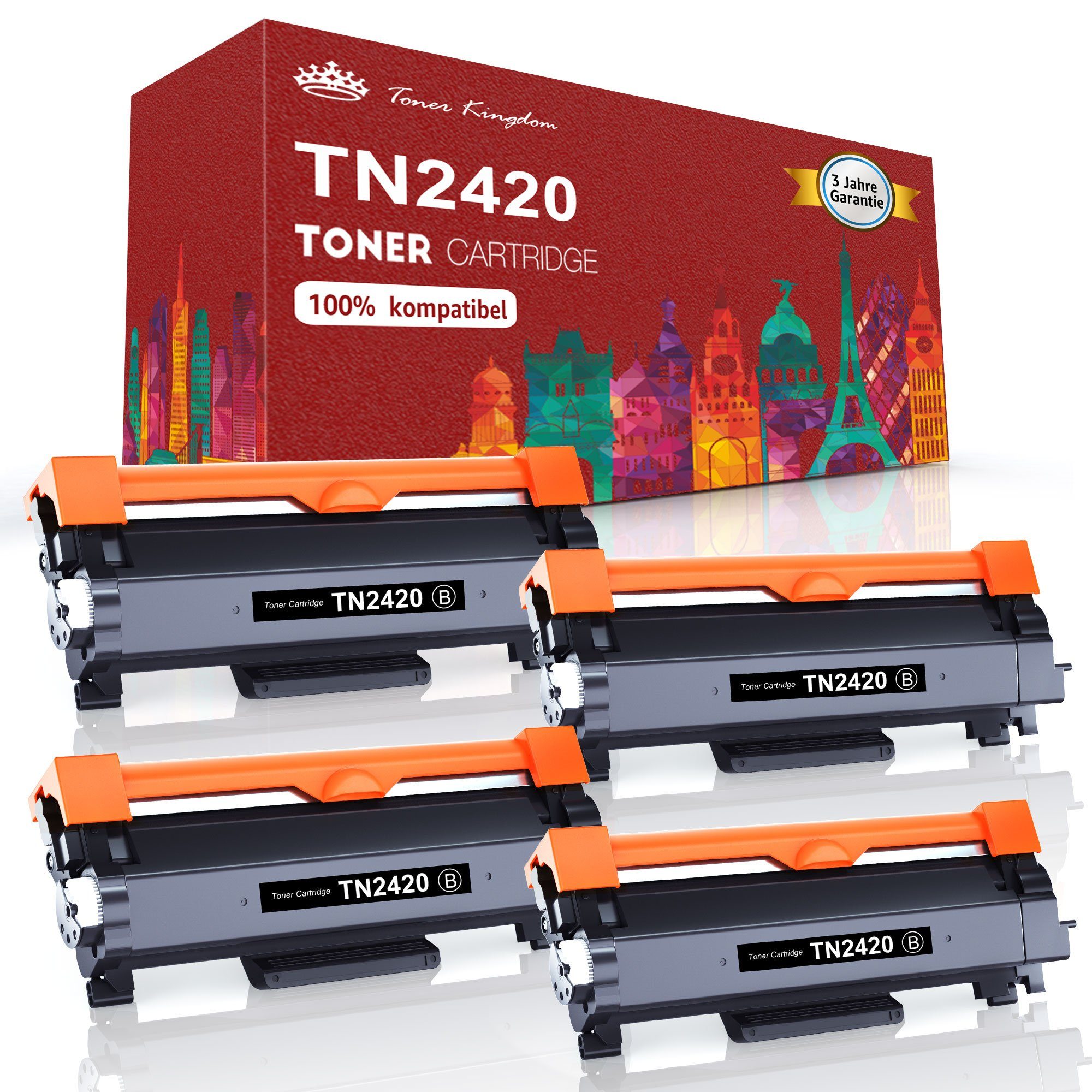 Toner Kingdom Tonerpatrone TN2420 TN2410 für Brother HL-L2350DW MFC-L2710DW DCP-L2530DW