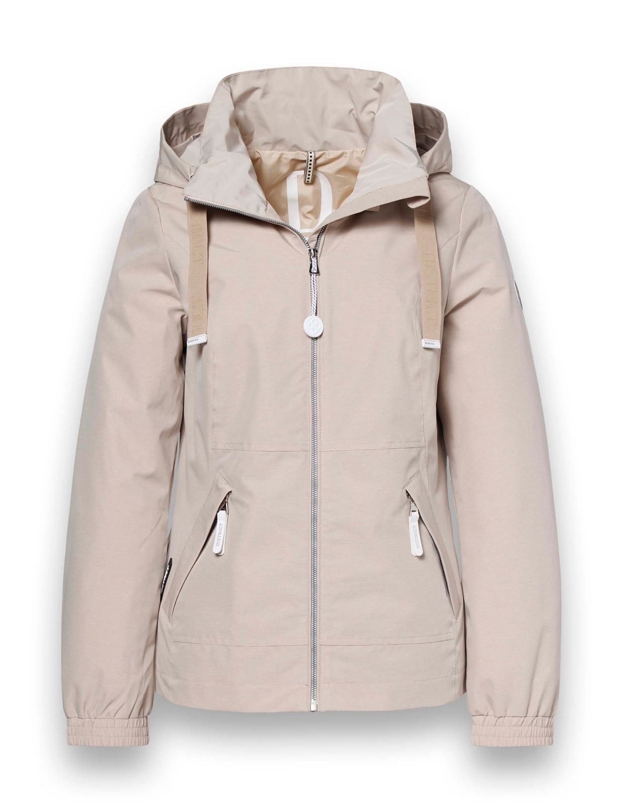 District Funktionsjacke Übergangsjacke Morning Glory (mit Kapuze, wasserabweisend) sandbraun
