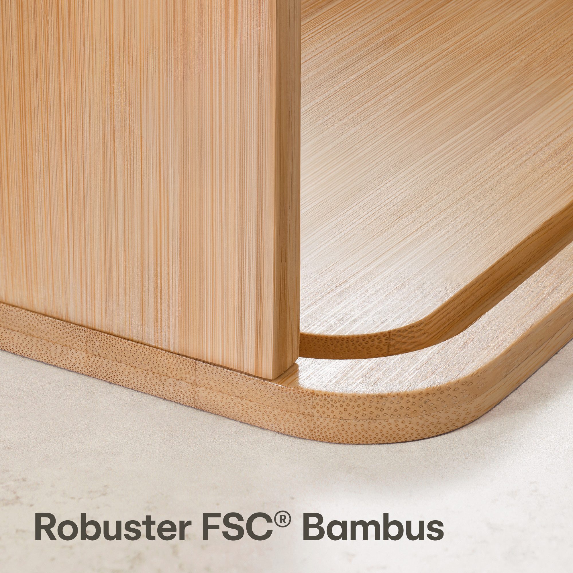 Praknu Brotkasten Brotkasten klein aus FSC® Holz mit Schiebetür - Brotaufbewahrung, Bambus, FSC® Holz - Platzsparend und stilvolle Brotbox für längere Frische – Bild 5 von 5