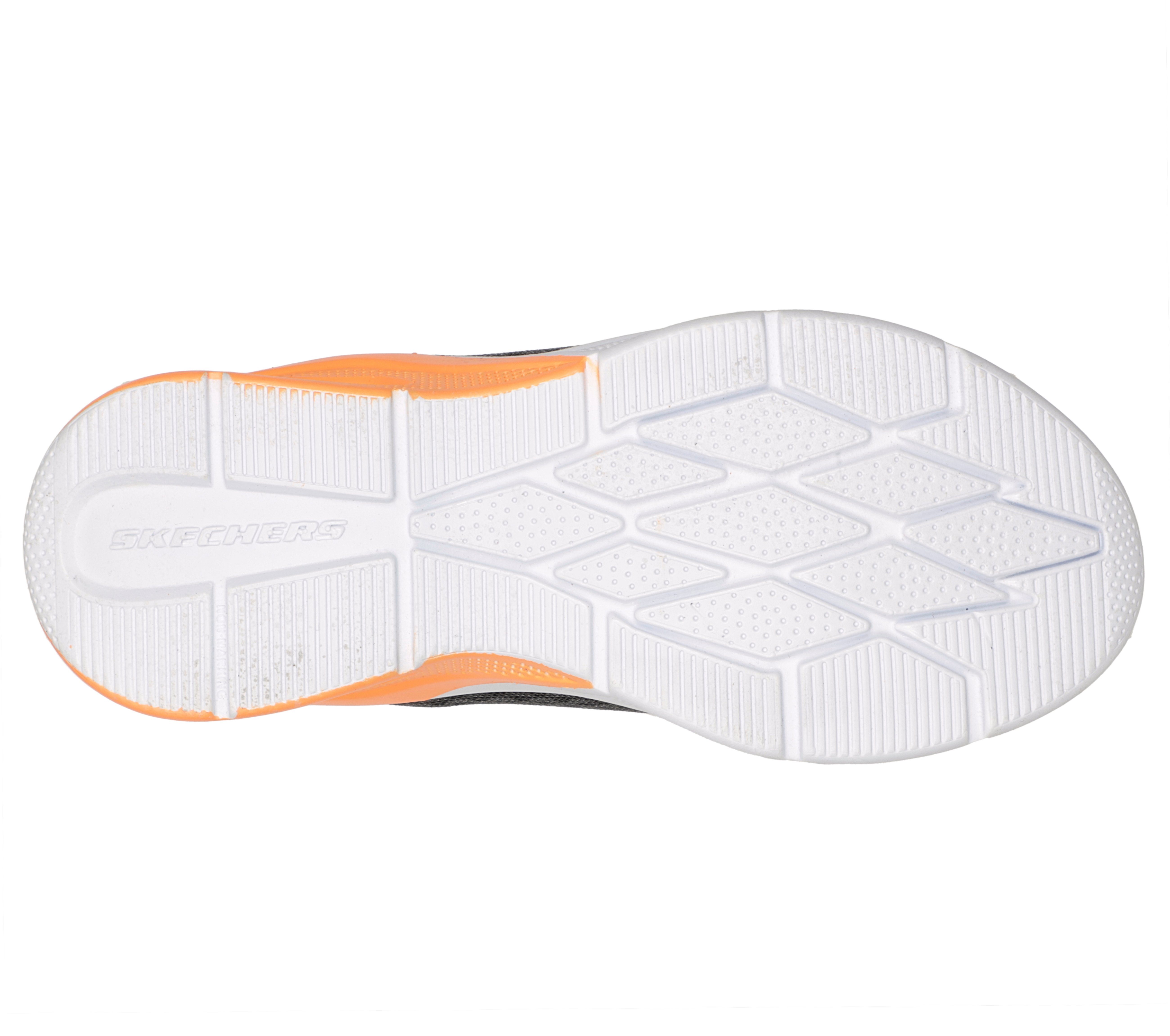 Sneaker Dunkelgrau Bungee-Schnürung / verstellbarem MAX mit Klettverschluss Orange Skechers MICROSPEC GORVIX