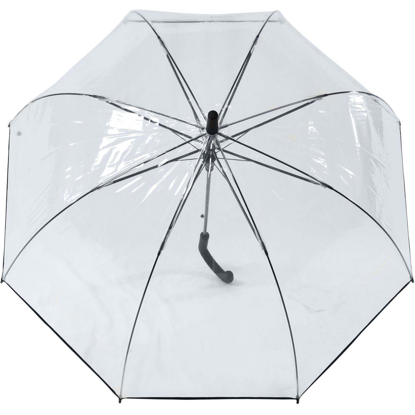 Impliva Stockregenschirm Falconetti® Automatik Glockenschirm transparent, durchsichtig, der perfekte Schutz für die Frisur – Bild 4 von 5