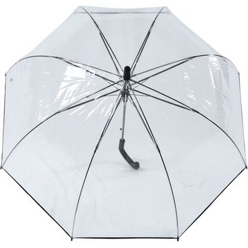 Impliva Langregenschirm Falconetti® Automatik Glockenschirm transparent, durchsichtig, der perfekte Schutz für die Frisur