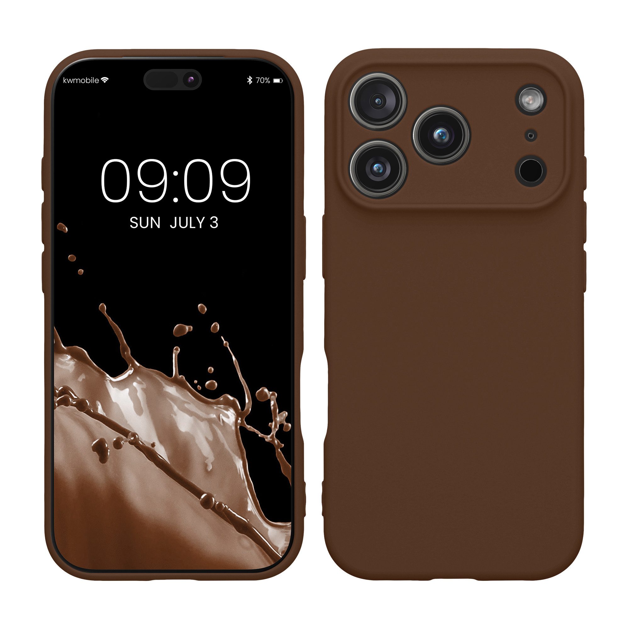 kwmobile Smartphone-Hülle Handyhülle für Apple iPhone 18 Pro / iPhone 17 Pro Hülle, Weiches Handy Silikon Case - Schutzhülle Cover