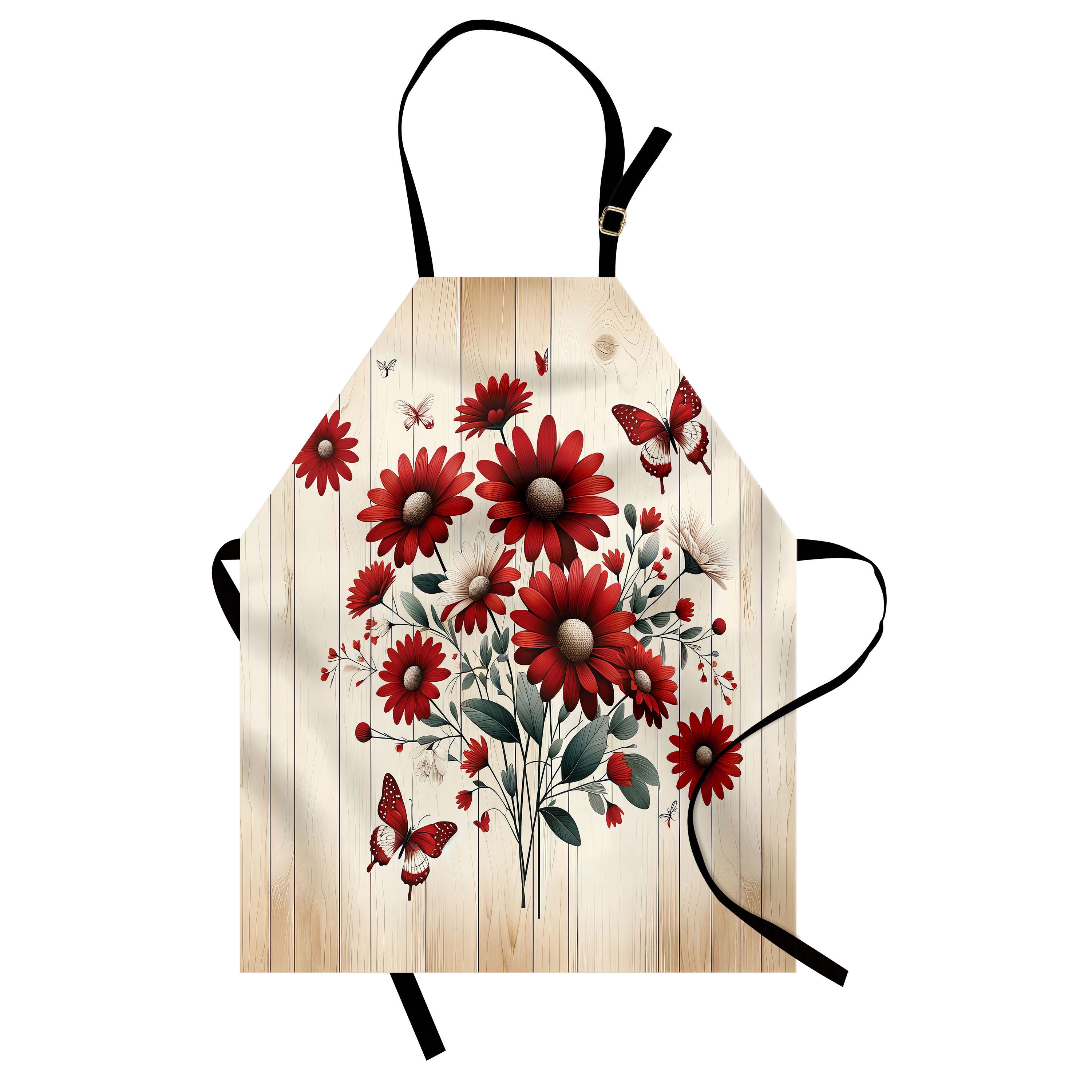 Abakuhaus Kochschürze Höhenverstellbar Klare Farben ohne verblassen, Rustikal Warmton Botanisches Design