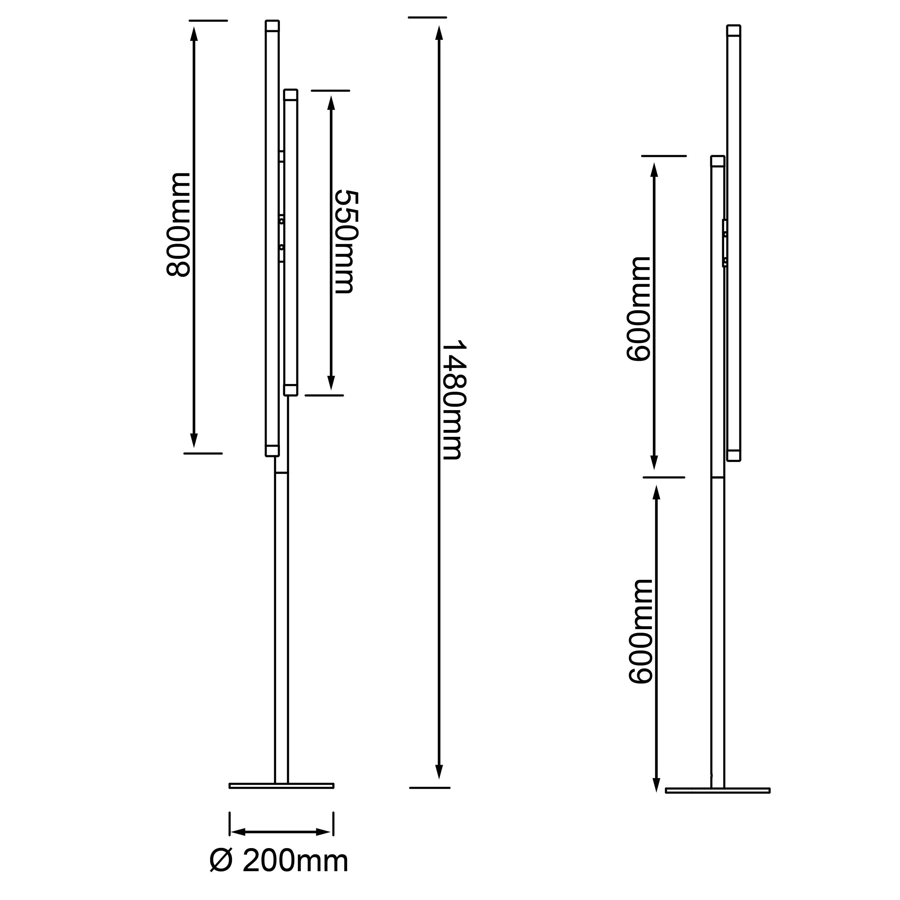 LED Brilliant Cembalo Cembalo, Standleuchte 1,48cm Metall/Acryl Stehlampe aluminium/schwarz/kaffee,