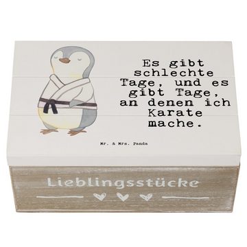 Mr. & Mrs. Panda Dekokiste Pinguin Karate Tage - Weiß - Geschenk, Aufbewahrungsbox, Dankeschön, (1 St)
