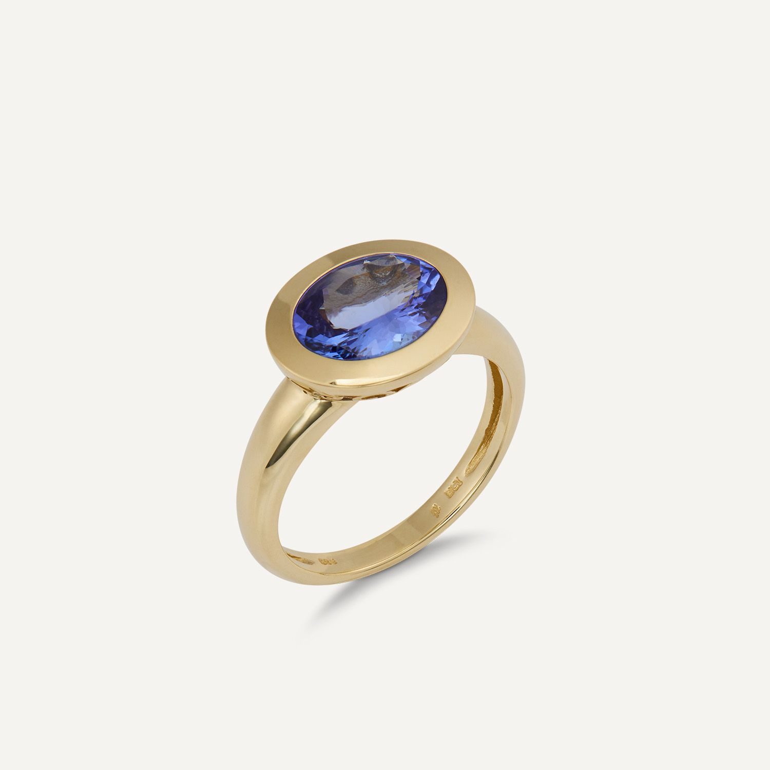 Sogni d'oro Solitärring mit Tansanit ca. 2,60 ct, Gelbgold 585