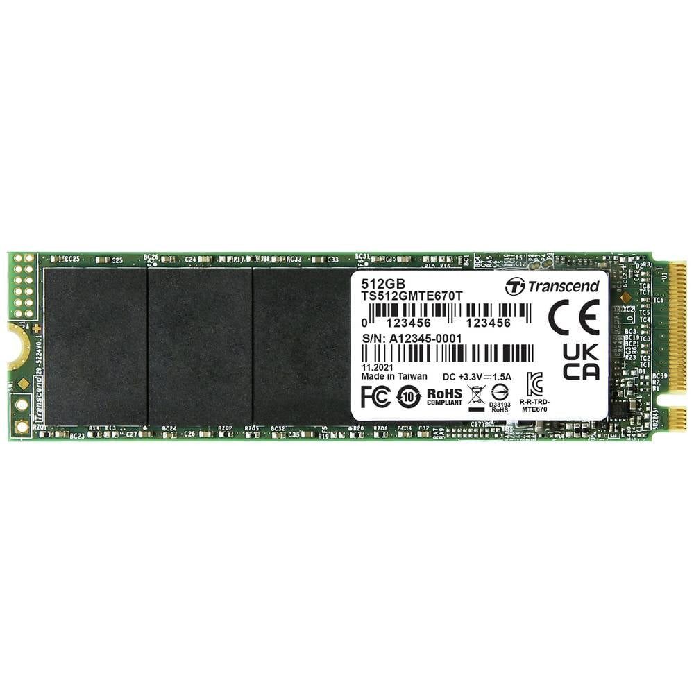 Transcend MTE670T M.2 2280 SSD 512GB TS512GMTE670T SSHD-Hybrid-Festplatte