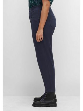 Sheego Stretch-Hose Große Größen aus elastischem Twill, mit High-Waist-Bund