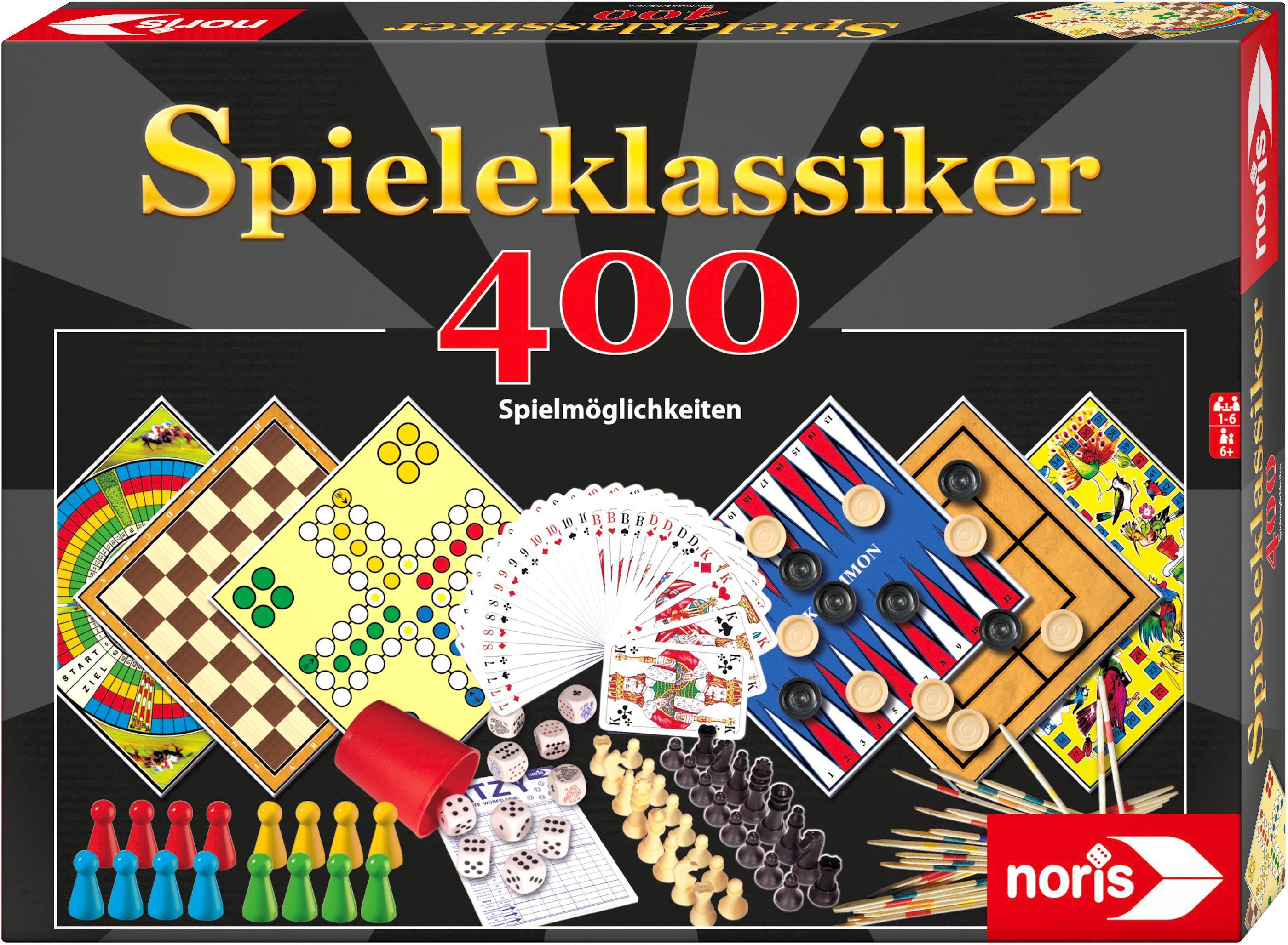 Noris Spielesammlung, Spieleklassiker - 400 Spielmöglichkeiten, Made in Germany