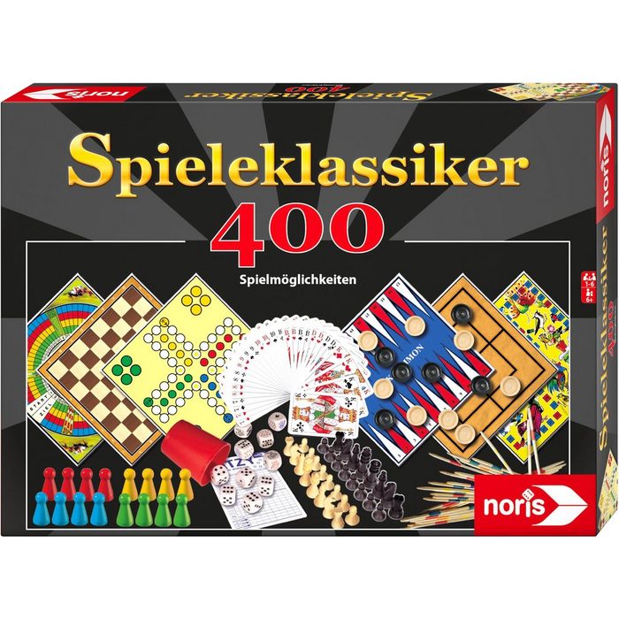 Noris Spielesammlung Spieleklassiker - 400 Spielmöglichkeiten Made in Germany