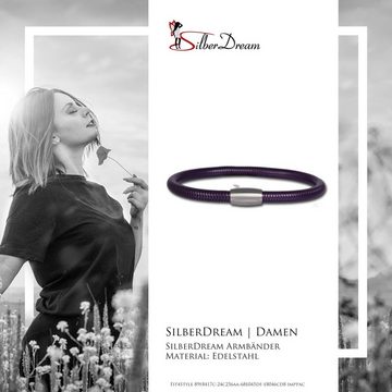 SilberDream Edelstahlarmband SilberDream Armband lila Arm-Schmuck für (Armband), Damen Armband (Schlange) ca. 20cm, aus Edelstahl (Stainless Steel), Fa