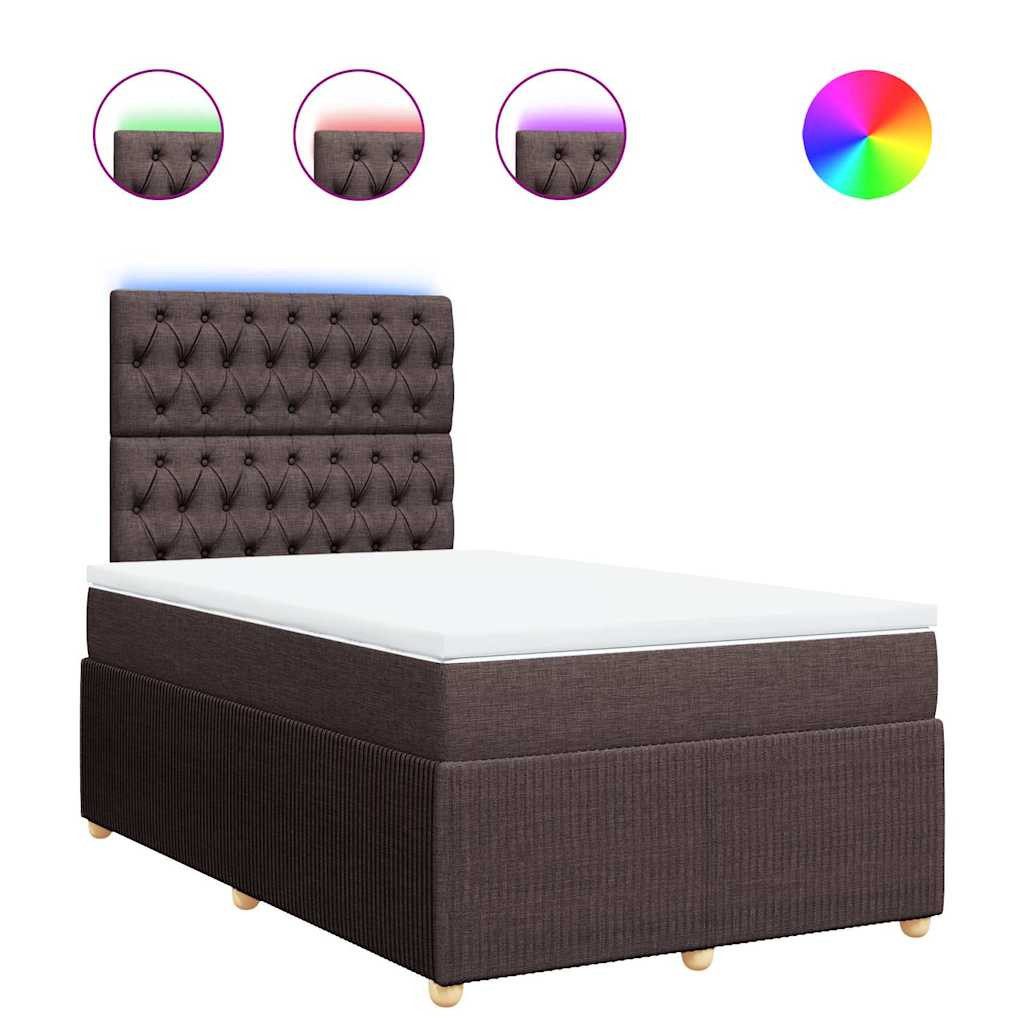 vidaXL Bett Boxspringbett mit Matratze Dunkelbraun günstig online kaufen