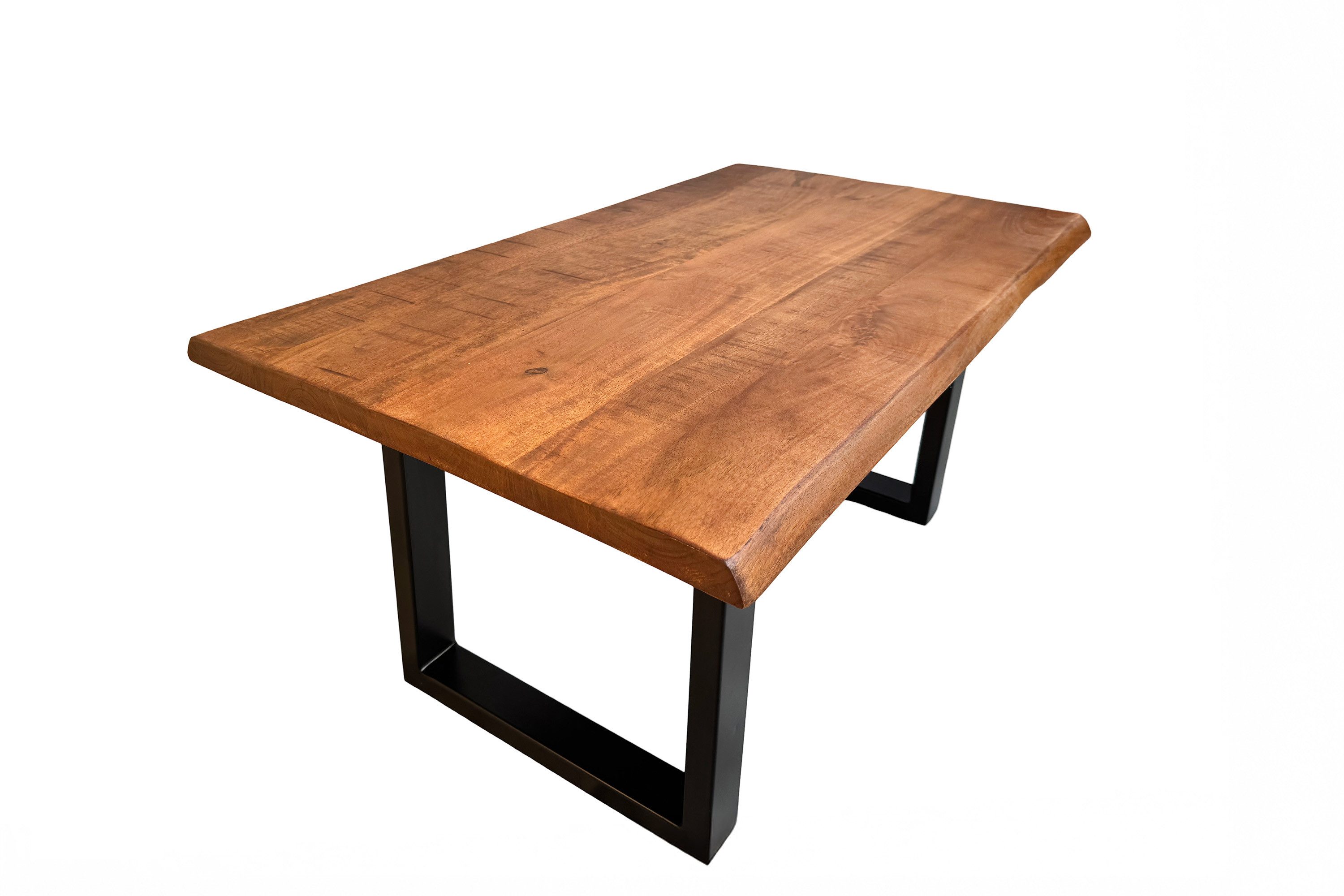SAM® Couchtisch Nayla, Baumkante, Mango, Metallgestell U-Form schwarz