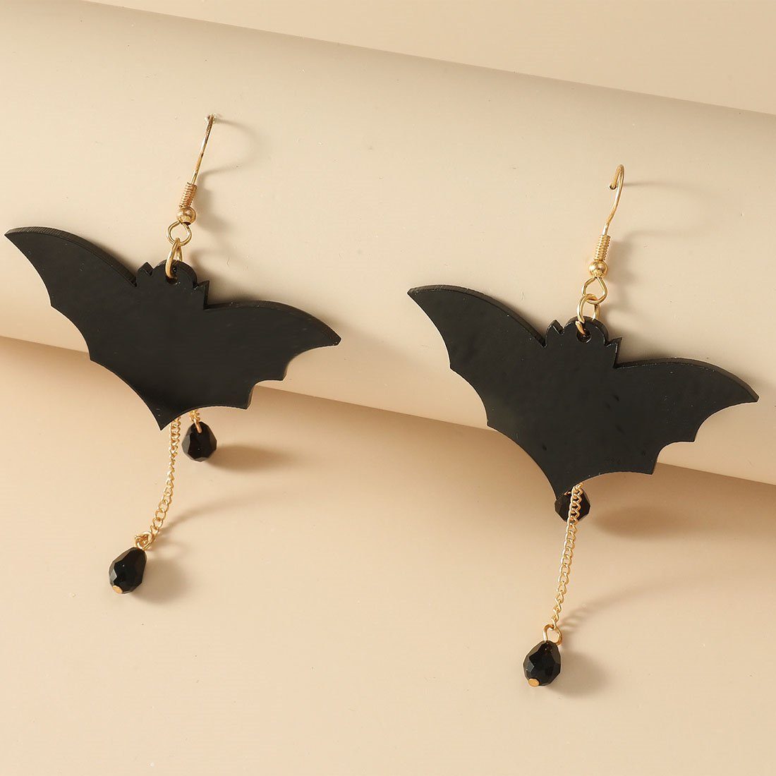 Ohrhänger Paar Ohrringe Halloween Schwarze Fledermaus-Ohrringe, Fledermaus-Ohrringe, DÖRÖY