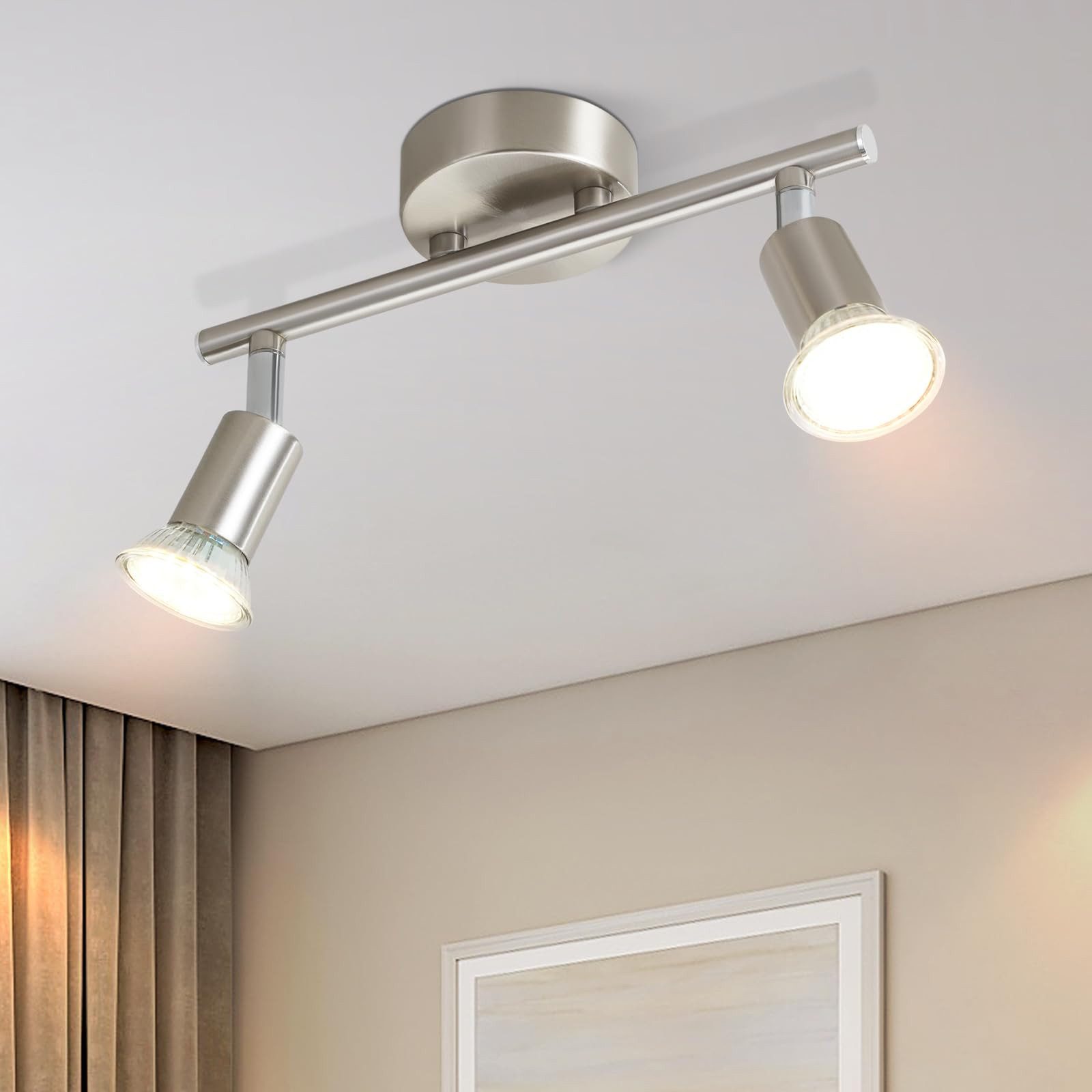 Nettlife Deckenstrahler 1/2/3/4/6 Flammig Wand Modern Deckenleuchte, Schwen günstig online kaufen