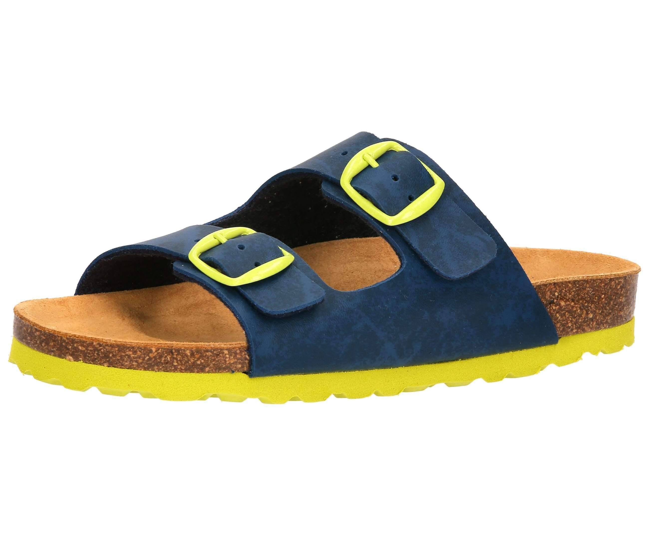 Lico Pantolette Bioline blau/lemon Kids Pantolette