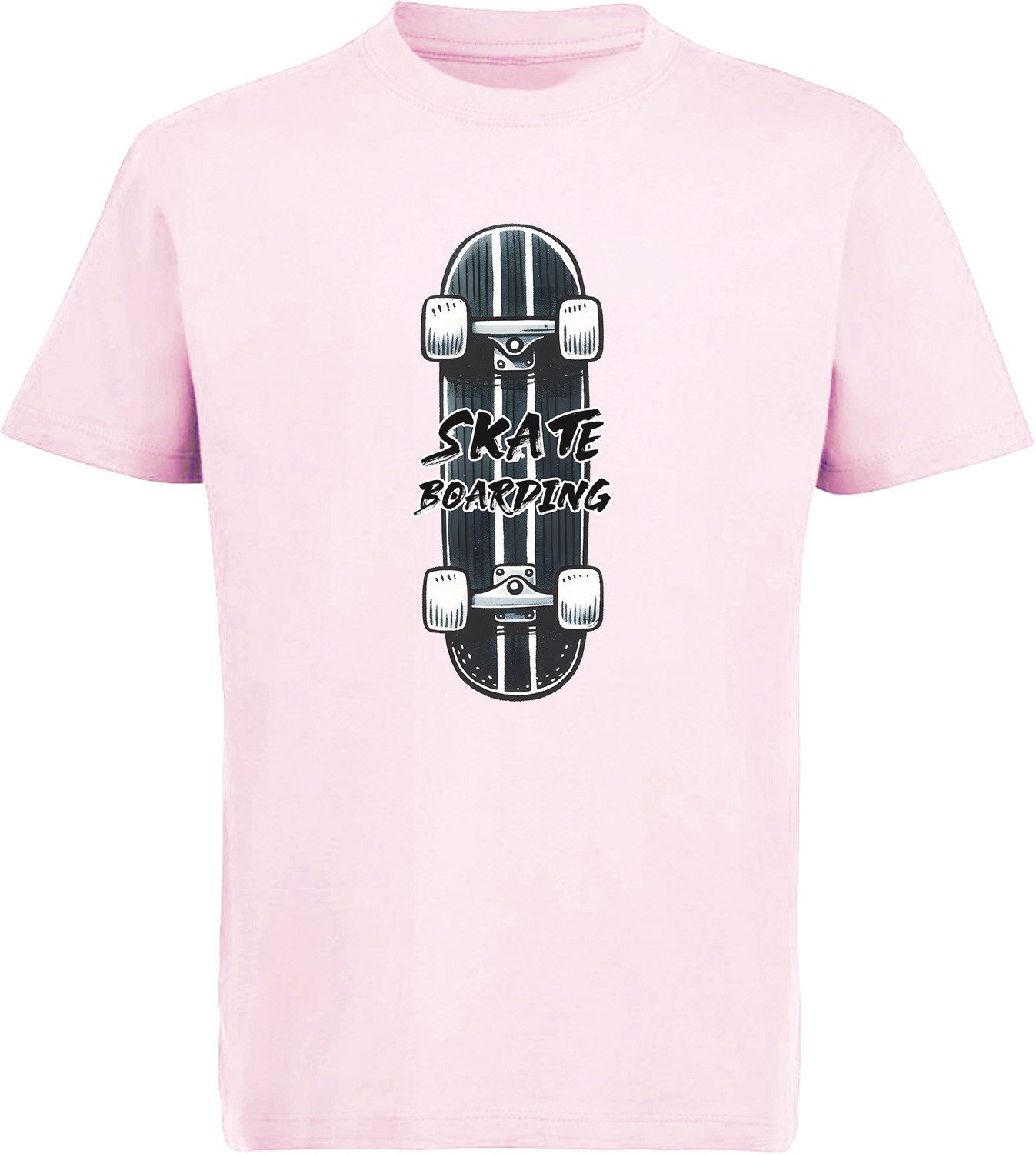 MyDesign24 T-Shirt Kinder Print Shirt Skateboard mit Skateboarding Aufschrift Bedrucktes Jungen und Mädchen Skater T-Shirt, i530